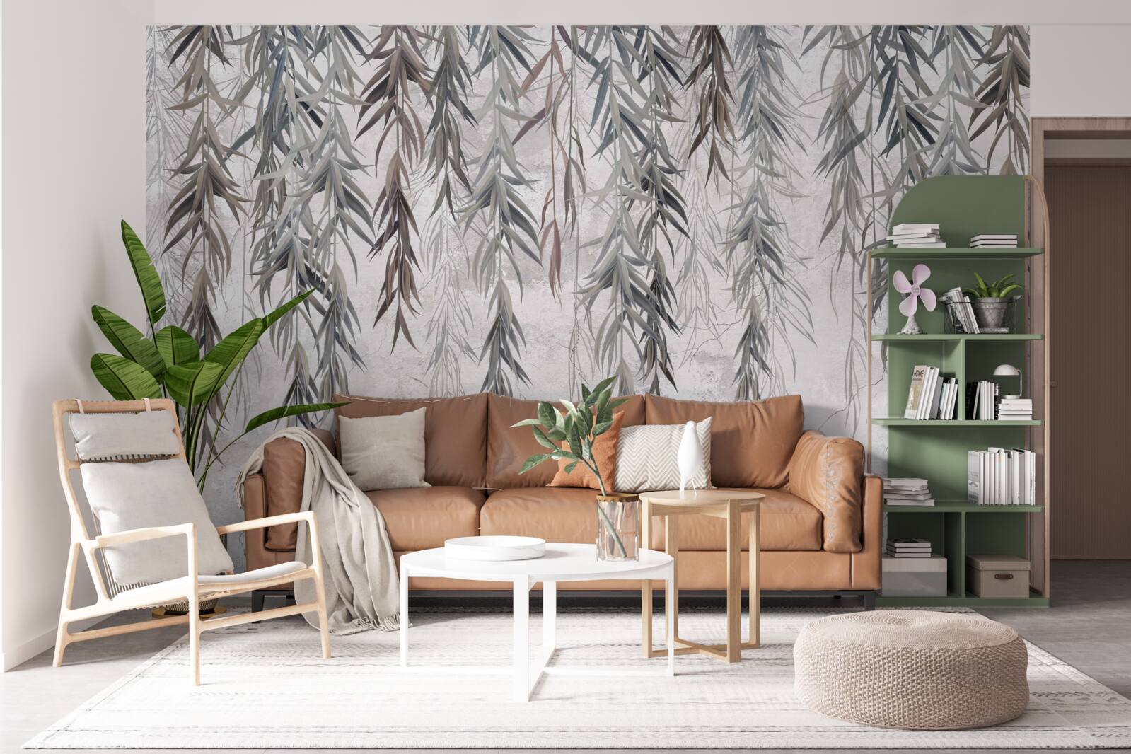 Фотошпалери вербове листя восени