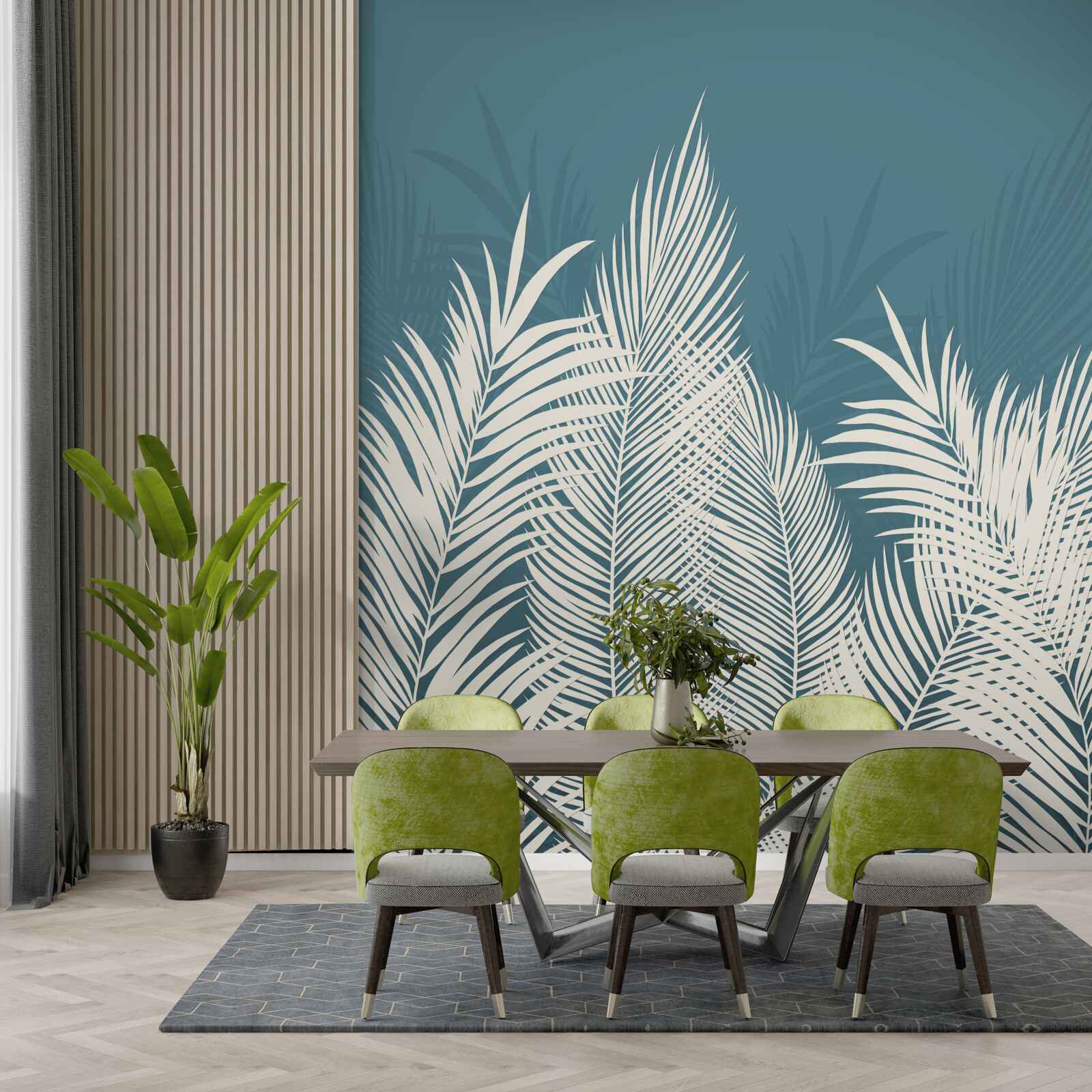 Фотошпалери білі пухові ковдри на блакитному тлі