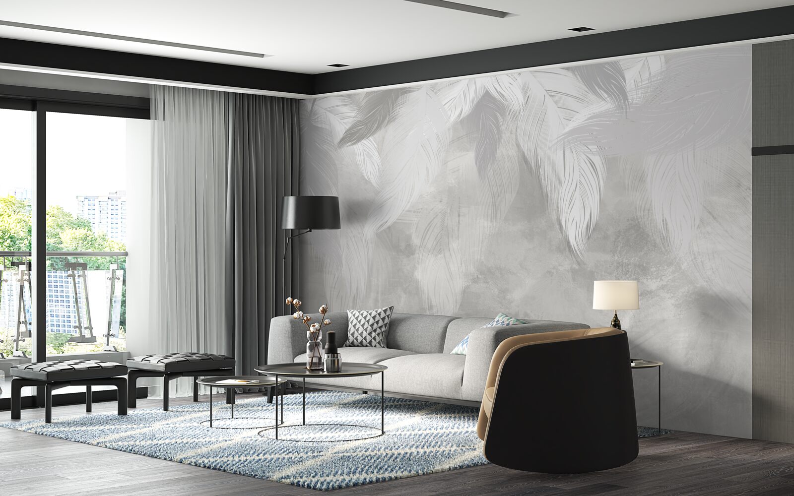 Фотошпалери ранок у тропічному лісі, оповитому туманом