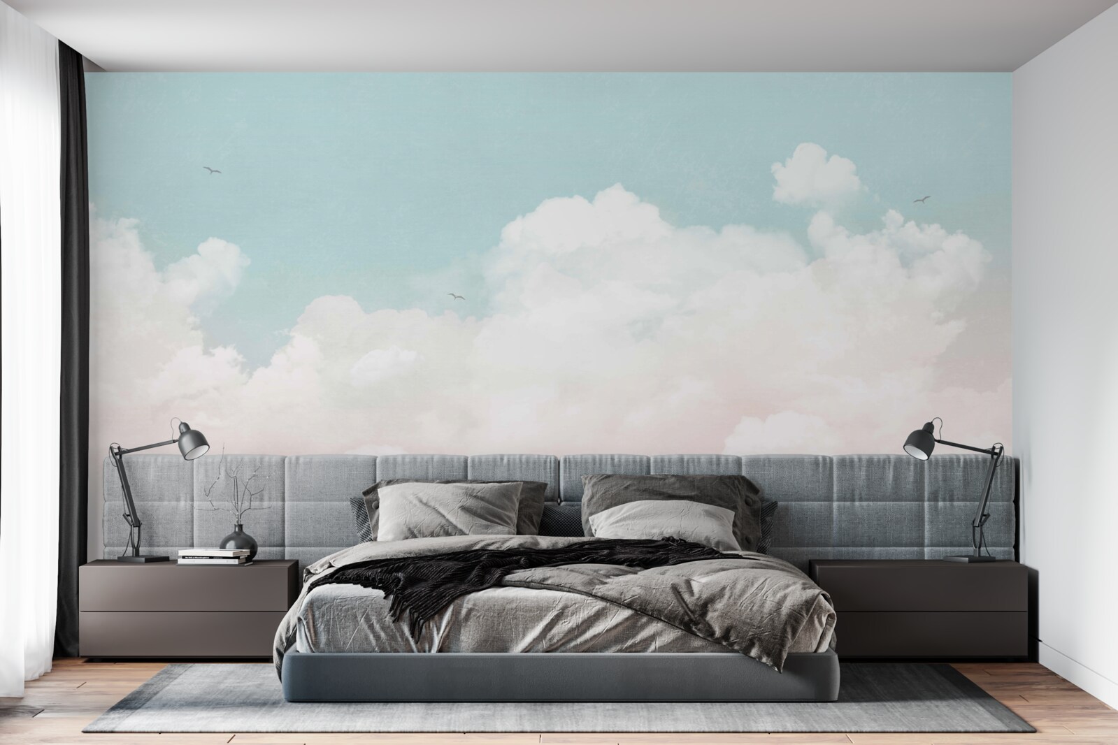 Фотошпалери густі молочні хмари