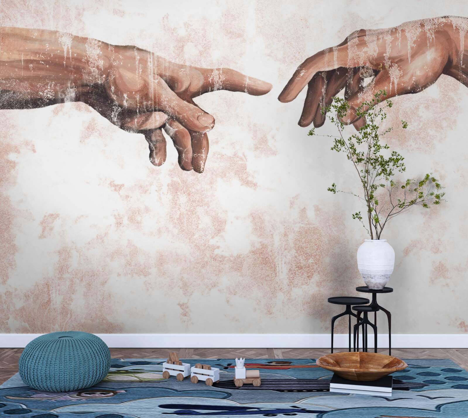 Фотошпалери руки чоловіка і жінки, з'єднані разом