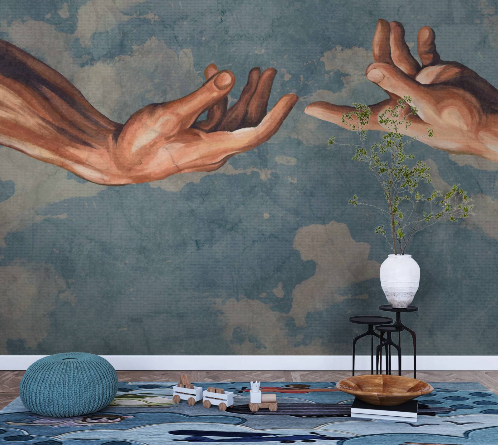 Фотошпалери руки тягнуться одна до одної