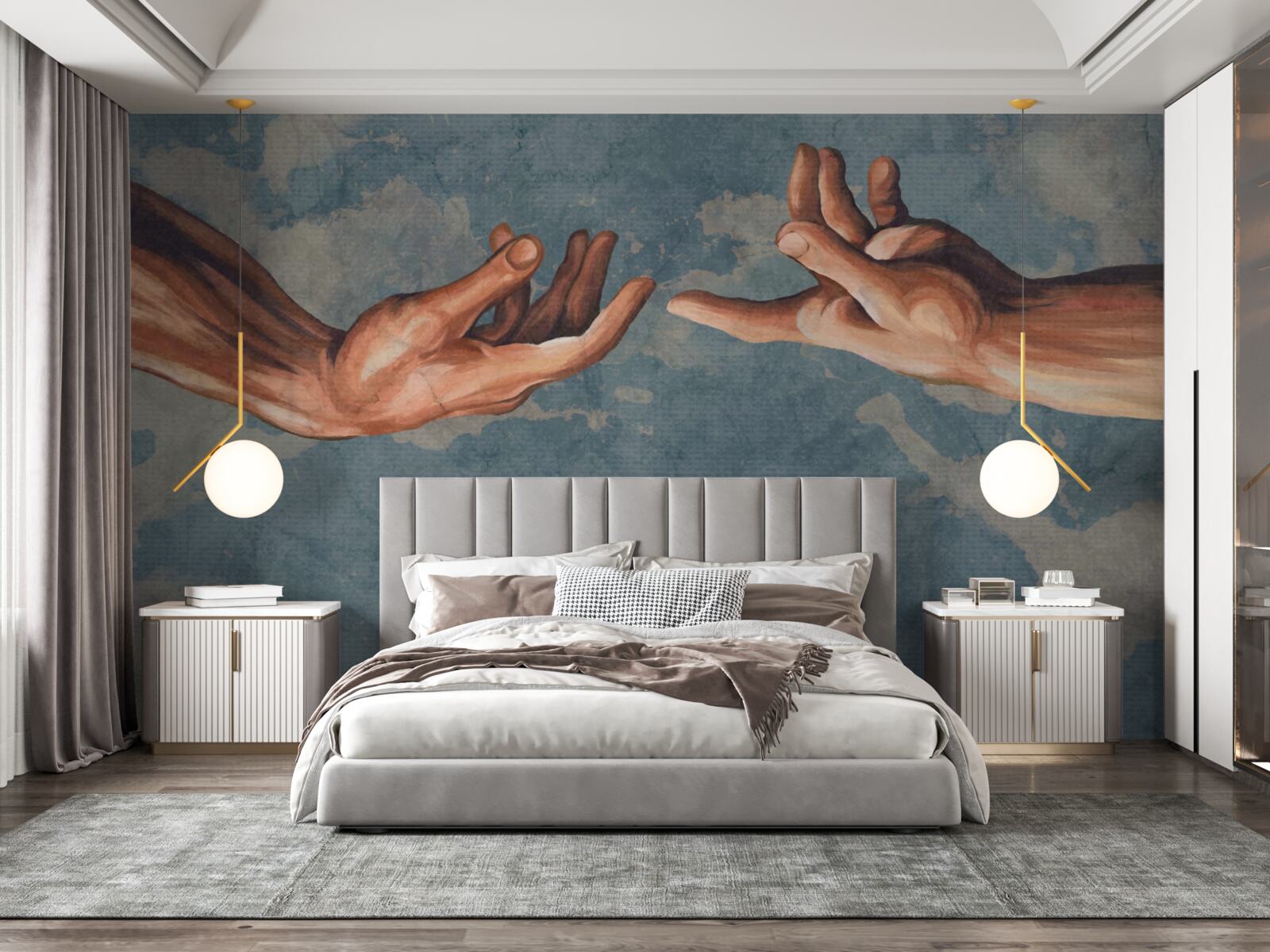 Фотошпалери руки тягнуться одна до одної