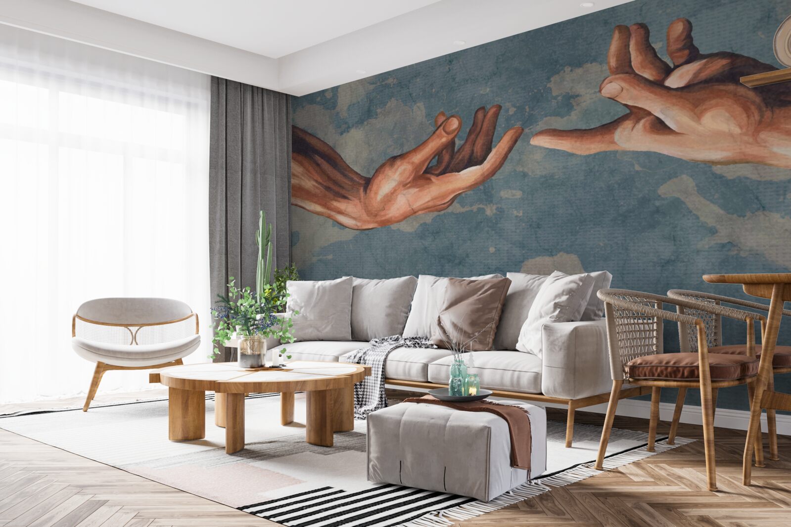 Фотошпалери руки тягнуться одна до одної