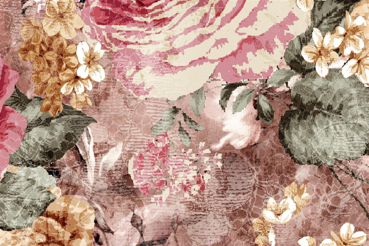 Фотошпалери велика кількість квітів і рослин - це абстракція