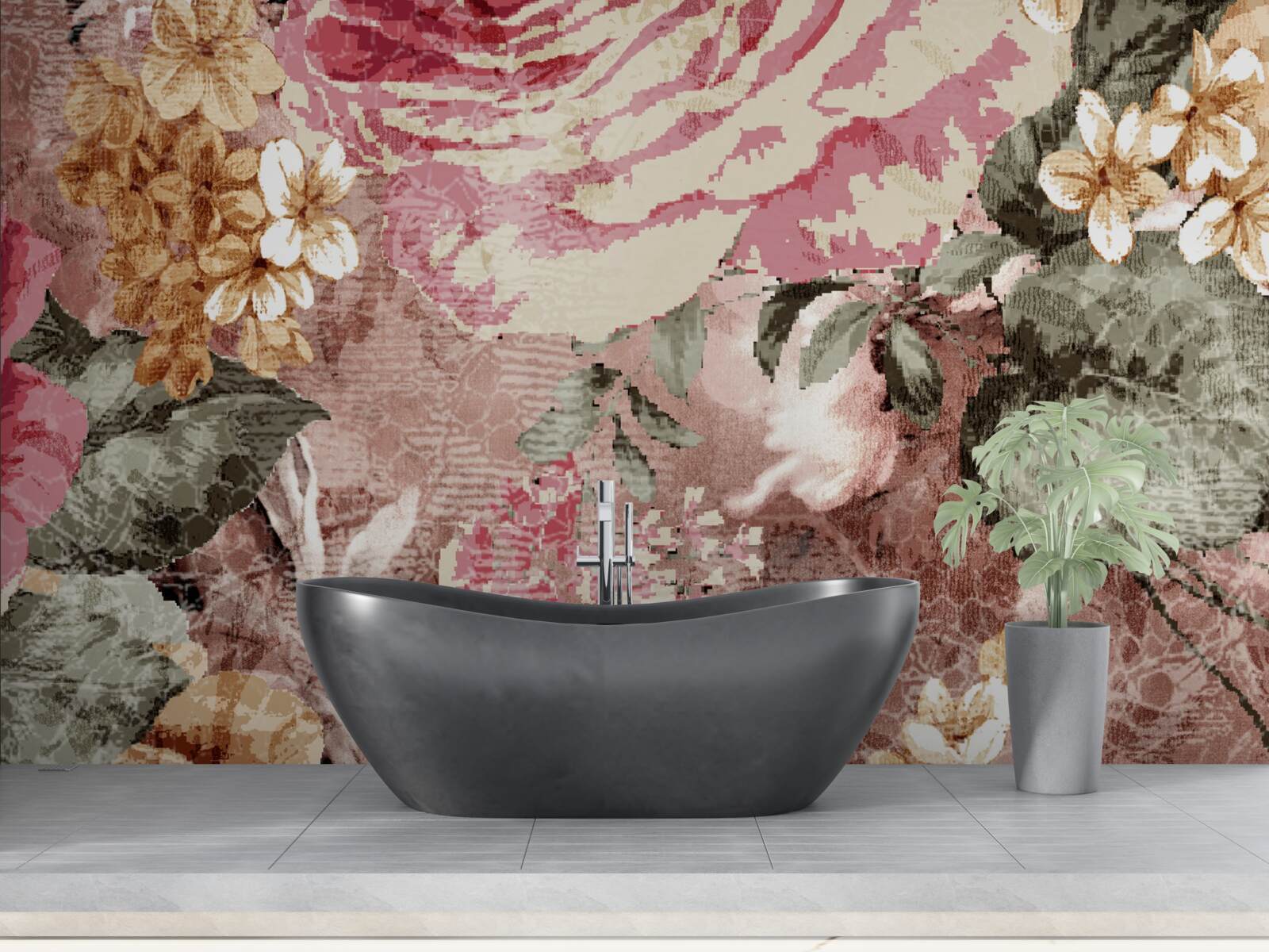 Фотошпалери велика кількість квітів і рослин - це абстракція