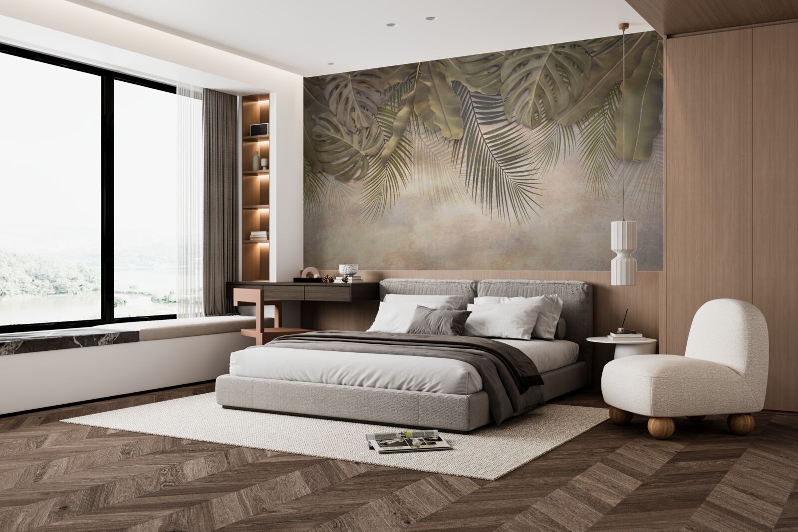 Фотошпалери висяча зелена флора