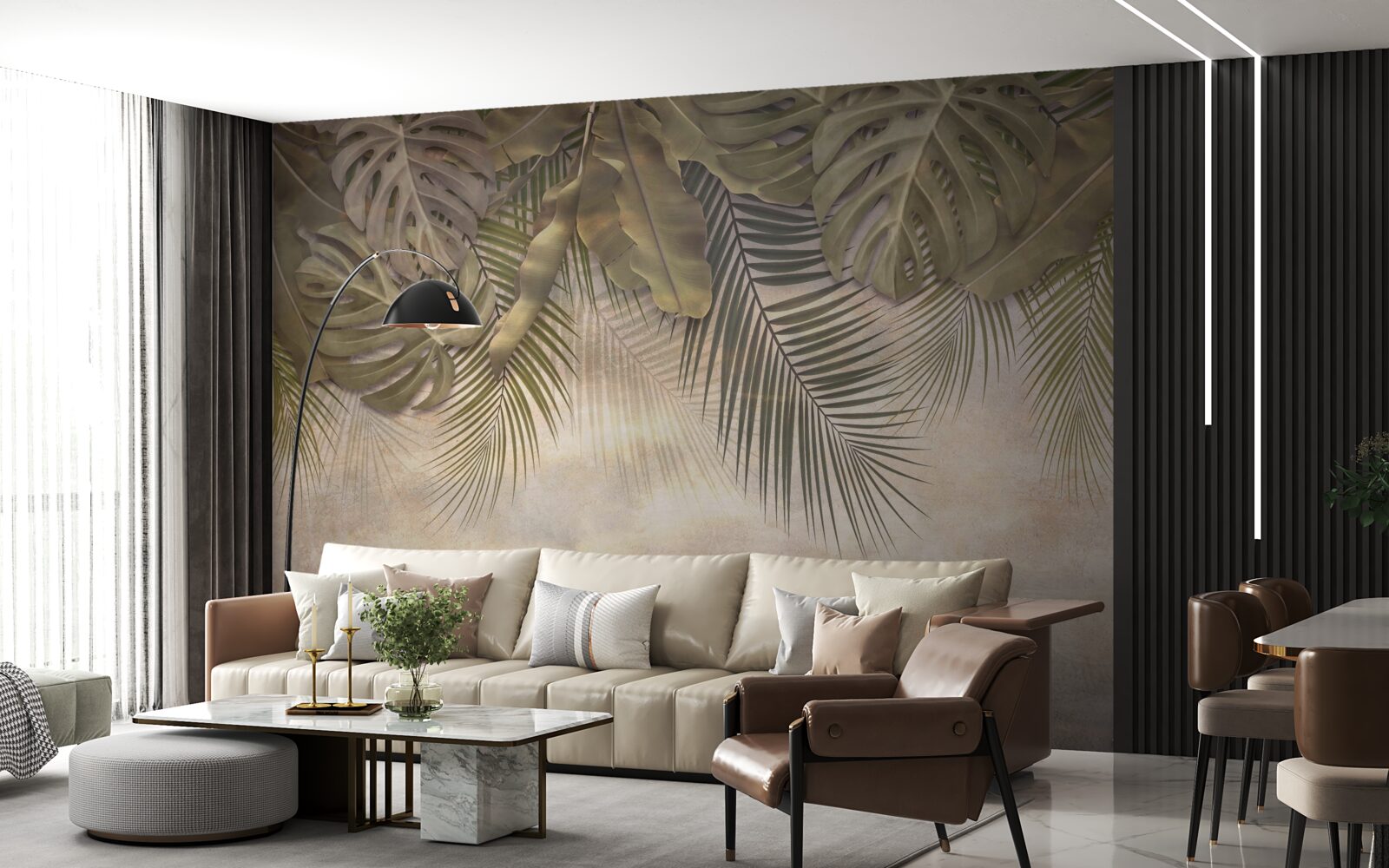 Фотошпалери висяча зелена флора