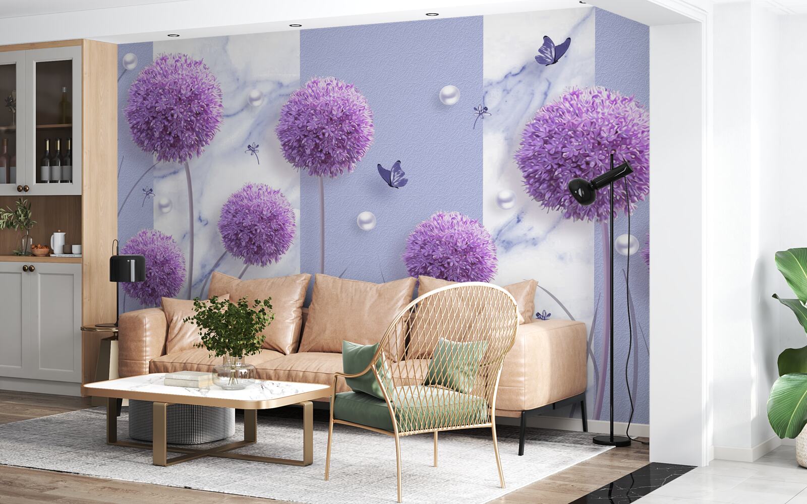 Фотошпалери квіткові головки лілійних лугів