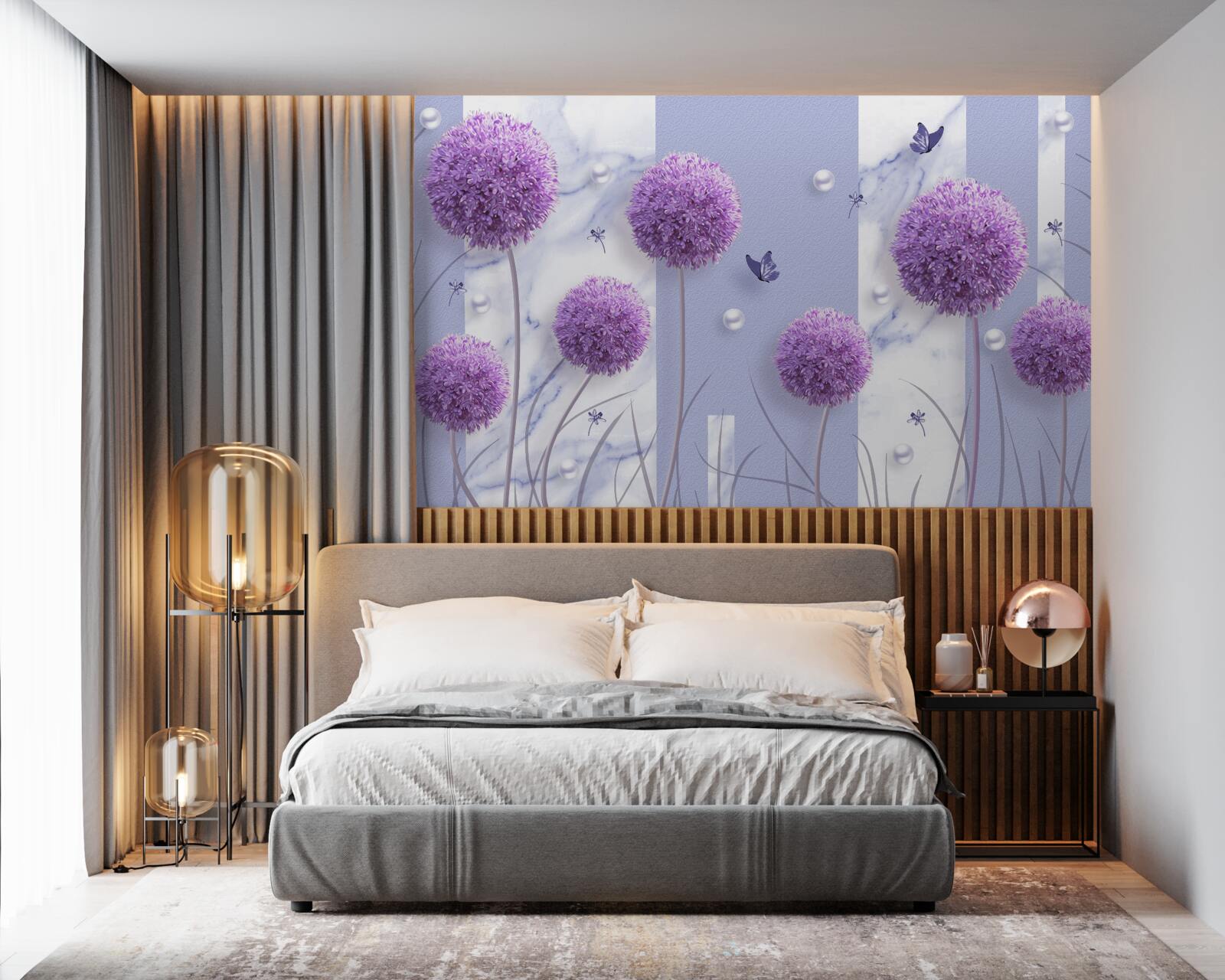 Фотошпалери квіткові головки лілійних лугів