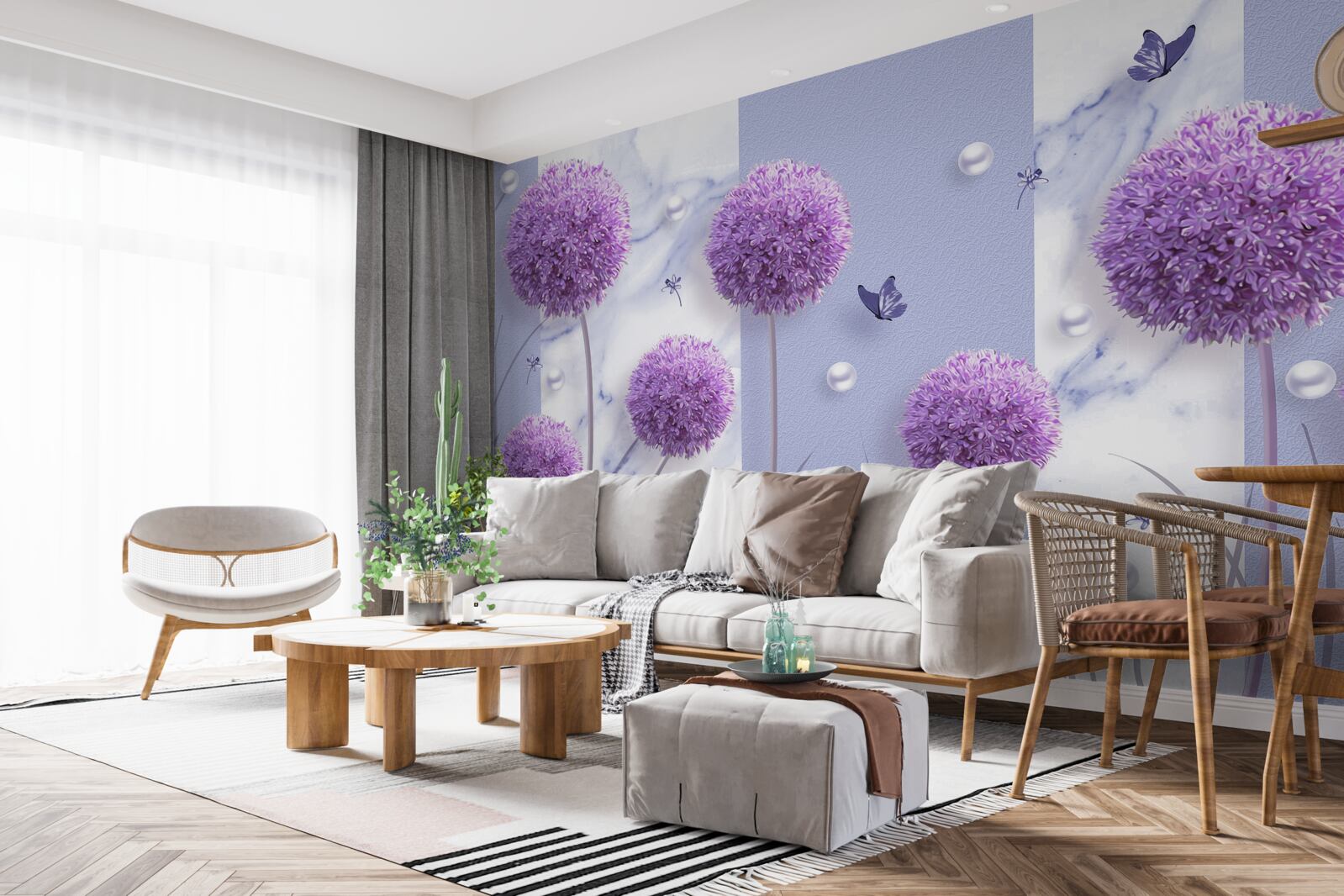 Фотошпалери квіткові головки лілійних лугів