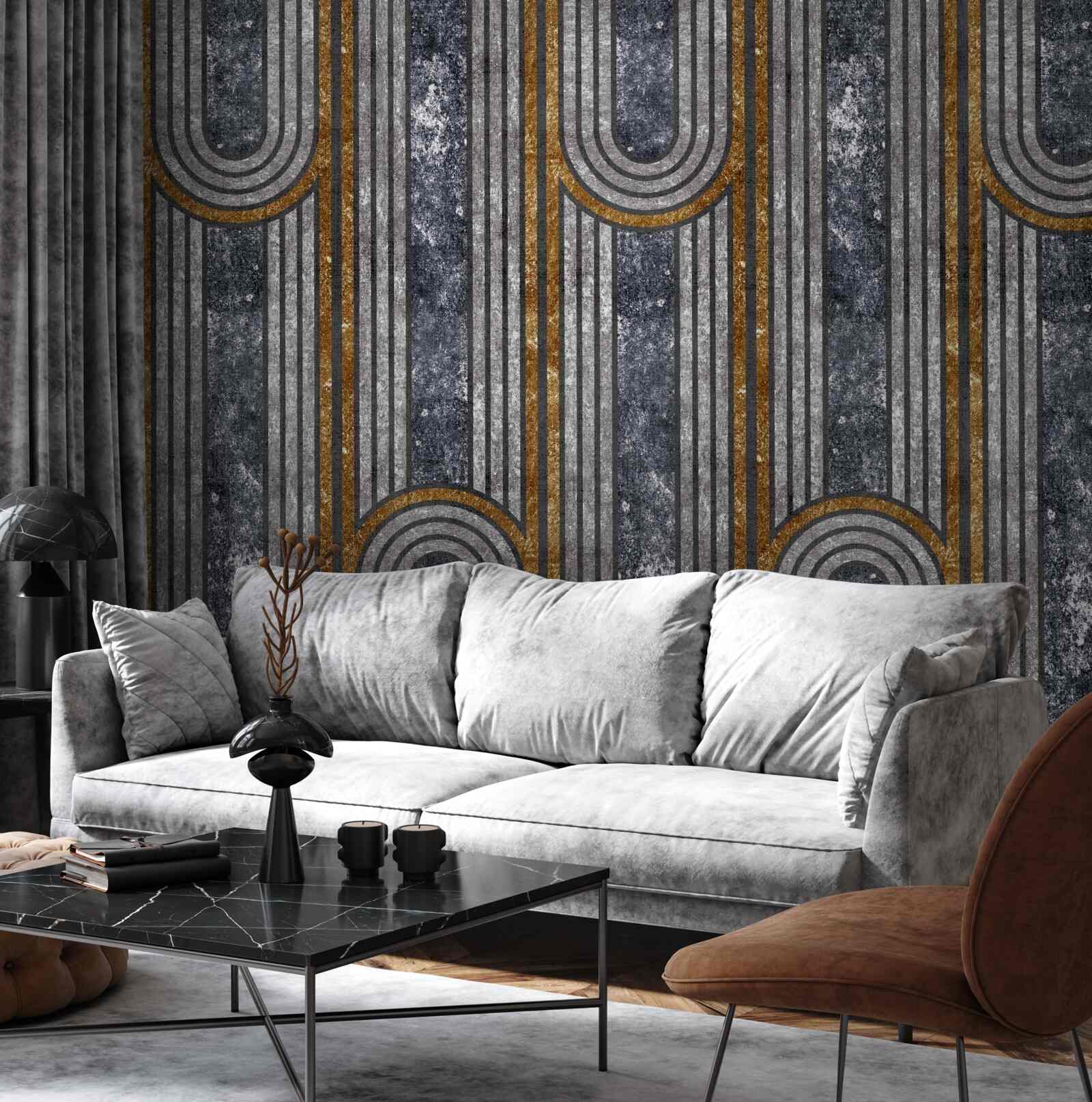 Фотошпалери вертикальні лінії, які залишаються прямими, і ті, що згинаються