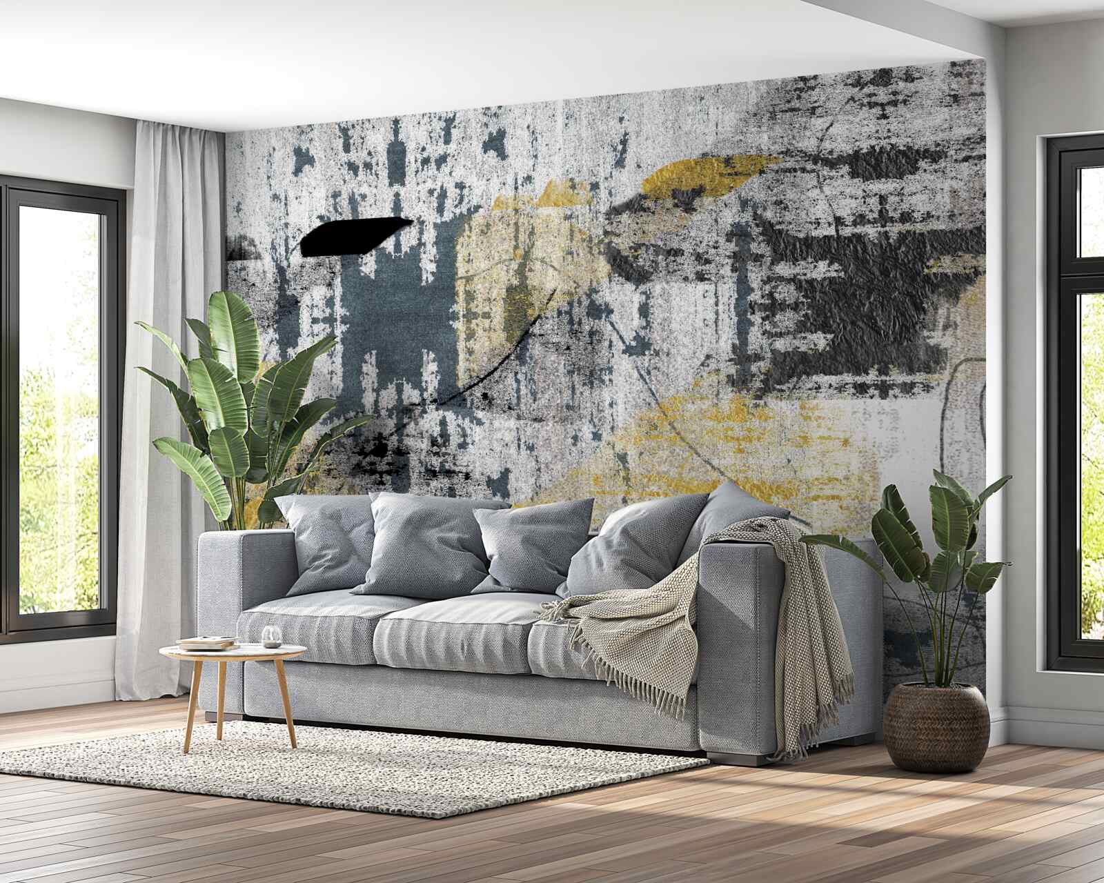 Фотошпалери фон, створений з абстракції чорних і золотих тонів