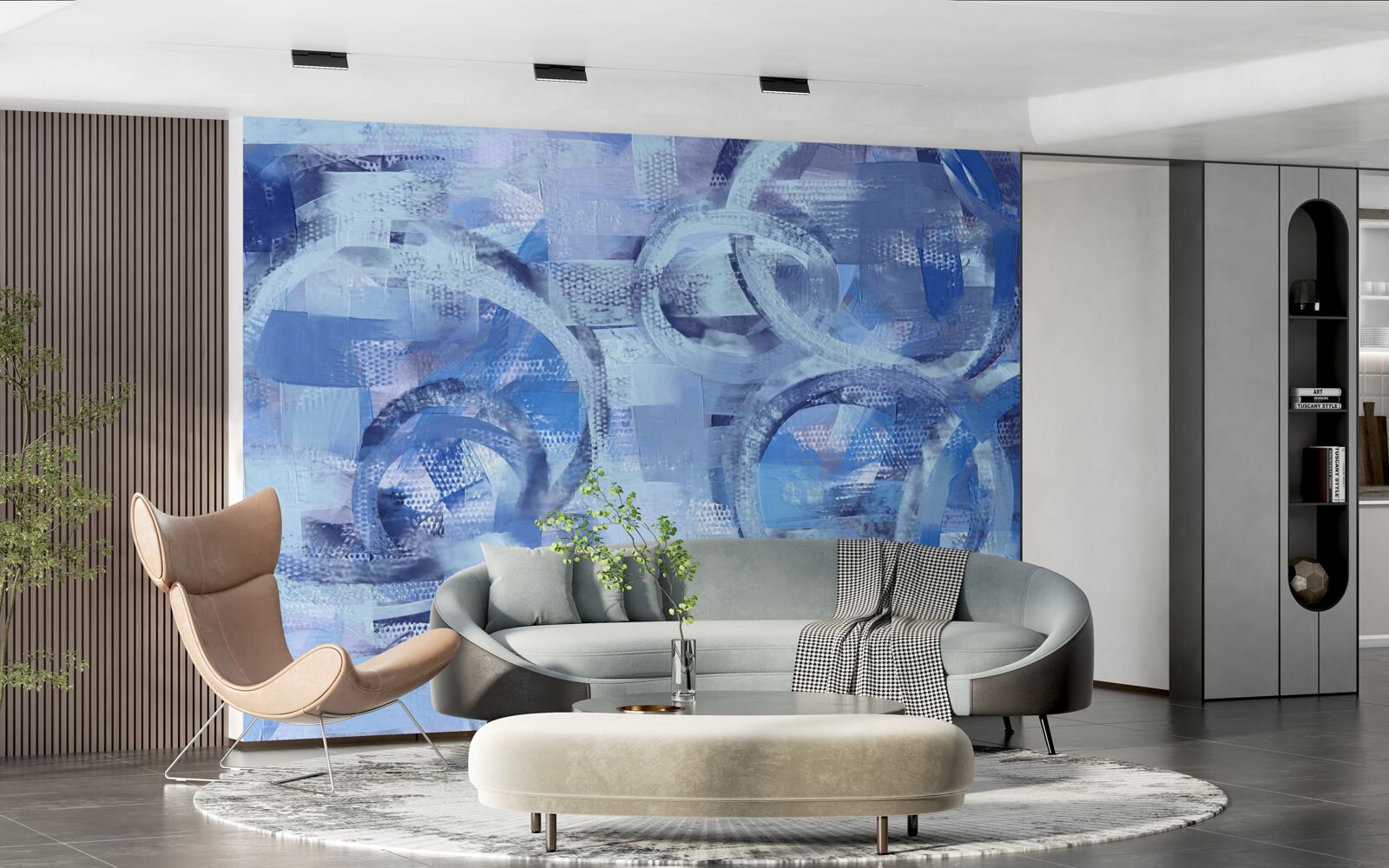 Фотошпалери вода дзвенить на блакитній поверхні