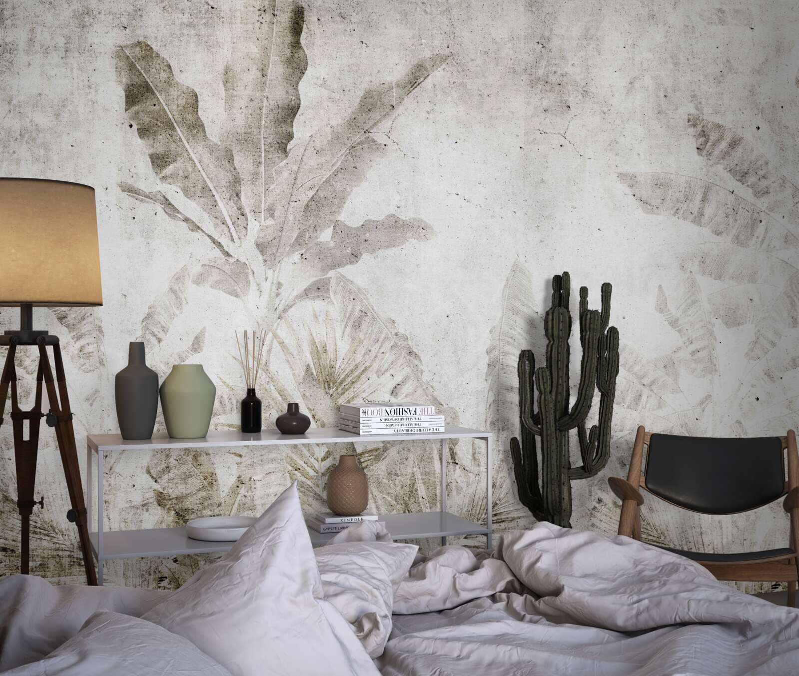 Фотошпалери туман огортає листя тропічних дерев