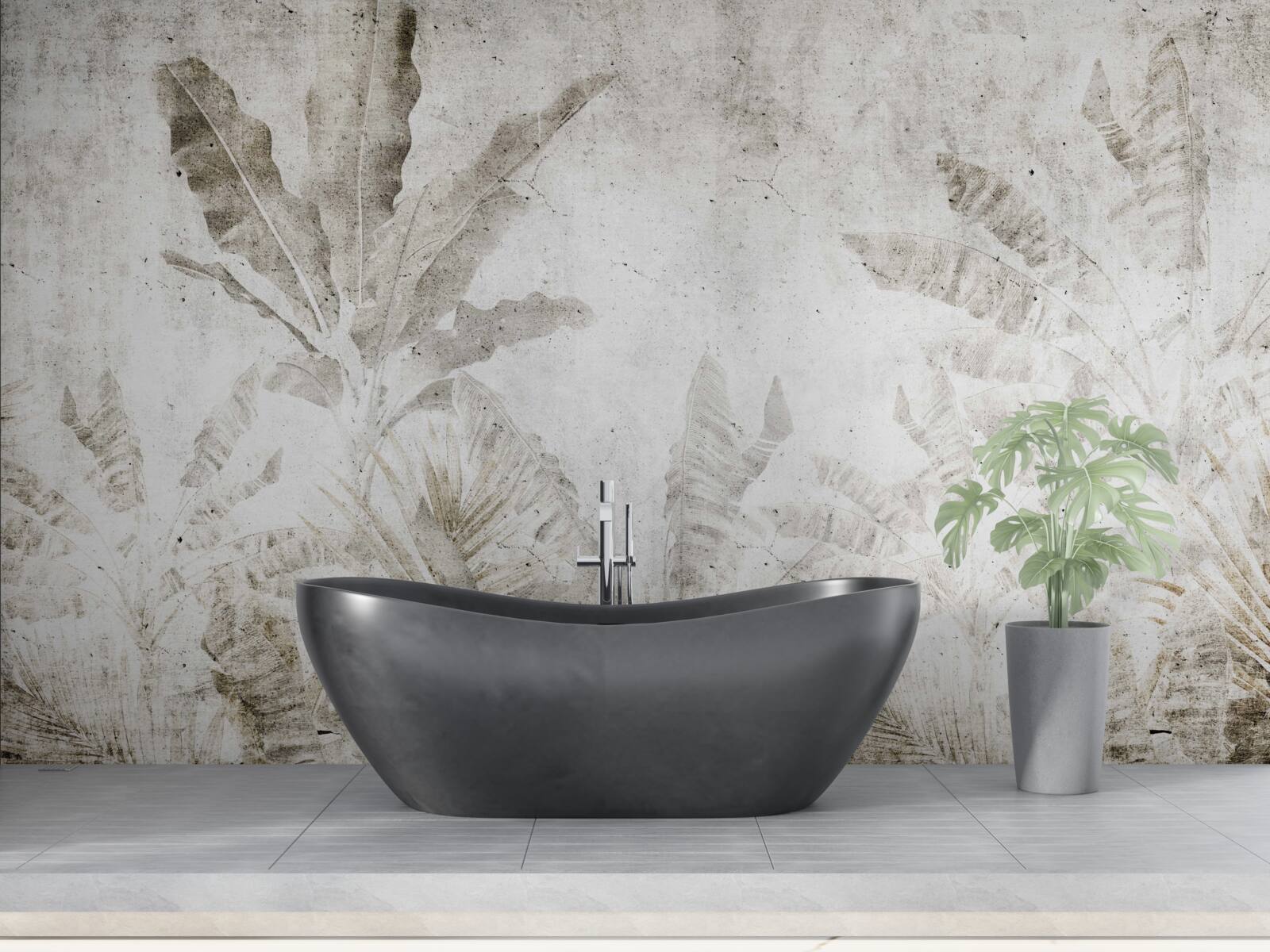 Фотошпалери туман огортає листя тропічних дерев