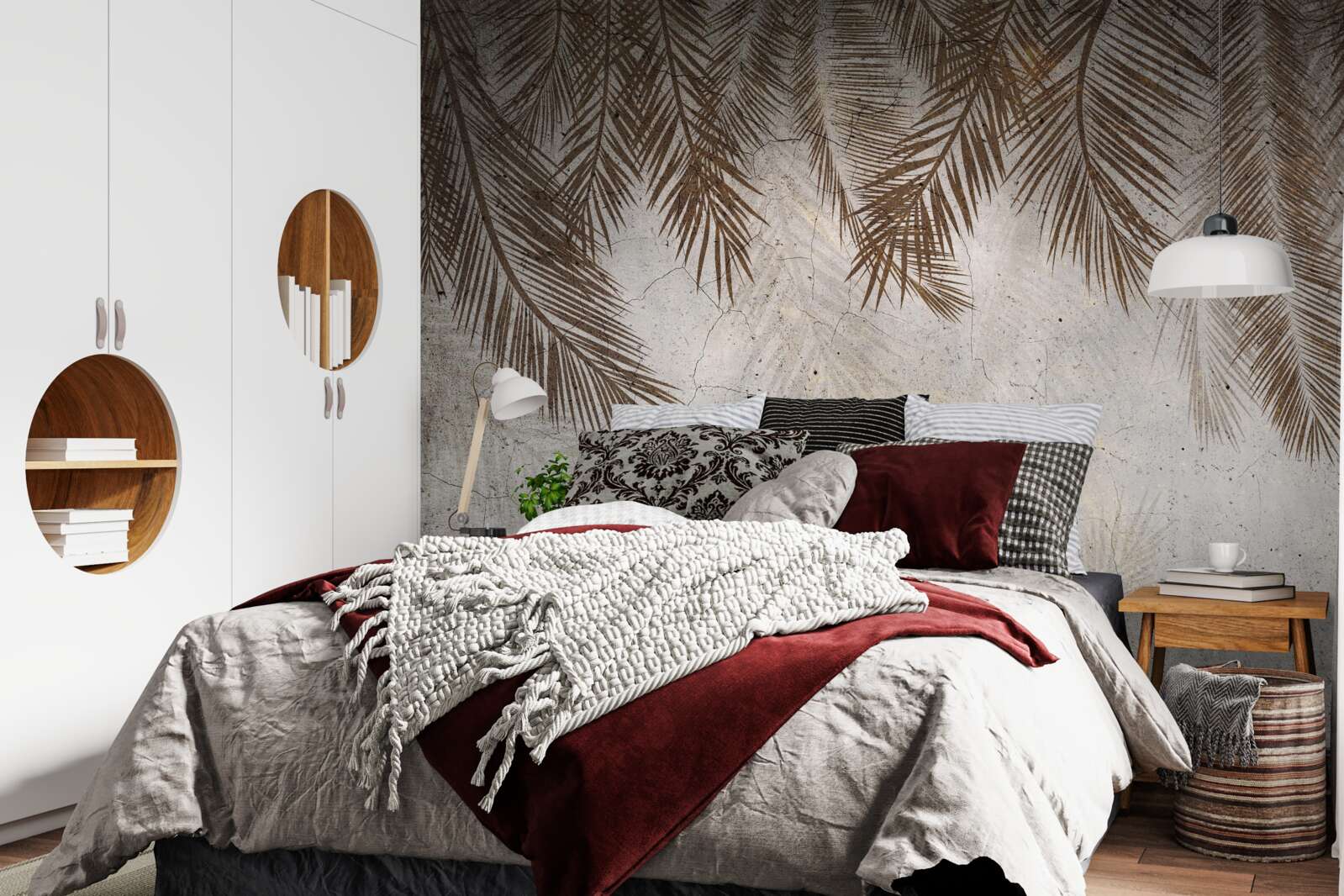 Фотошпалери висять золоті листя папороті