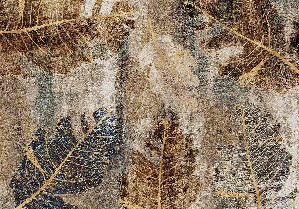 Фотошпалери золоте та чорне листя папороті