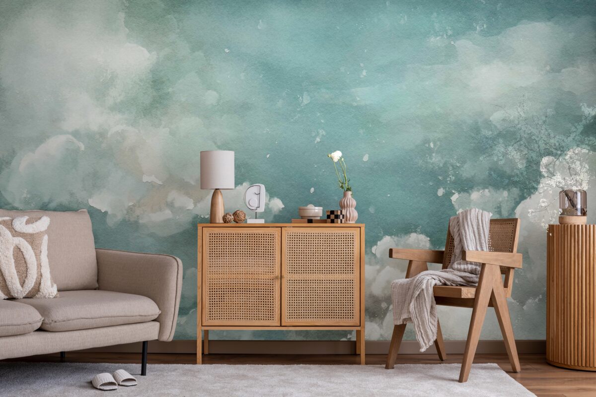 Фотошпалери хмари над спокійною поверхнею води