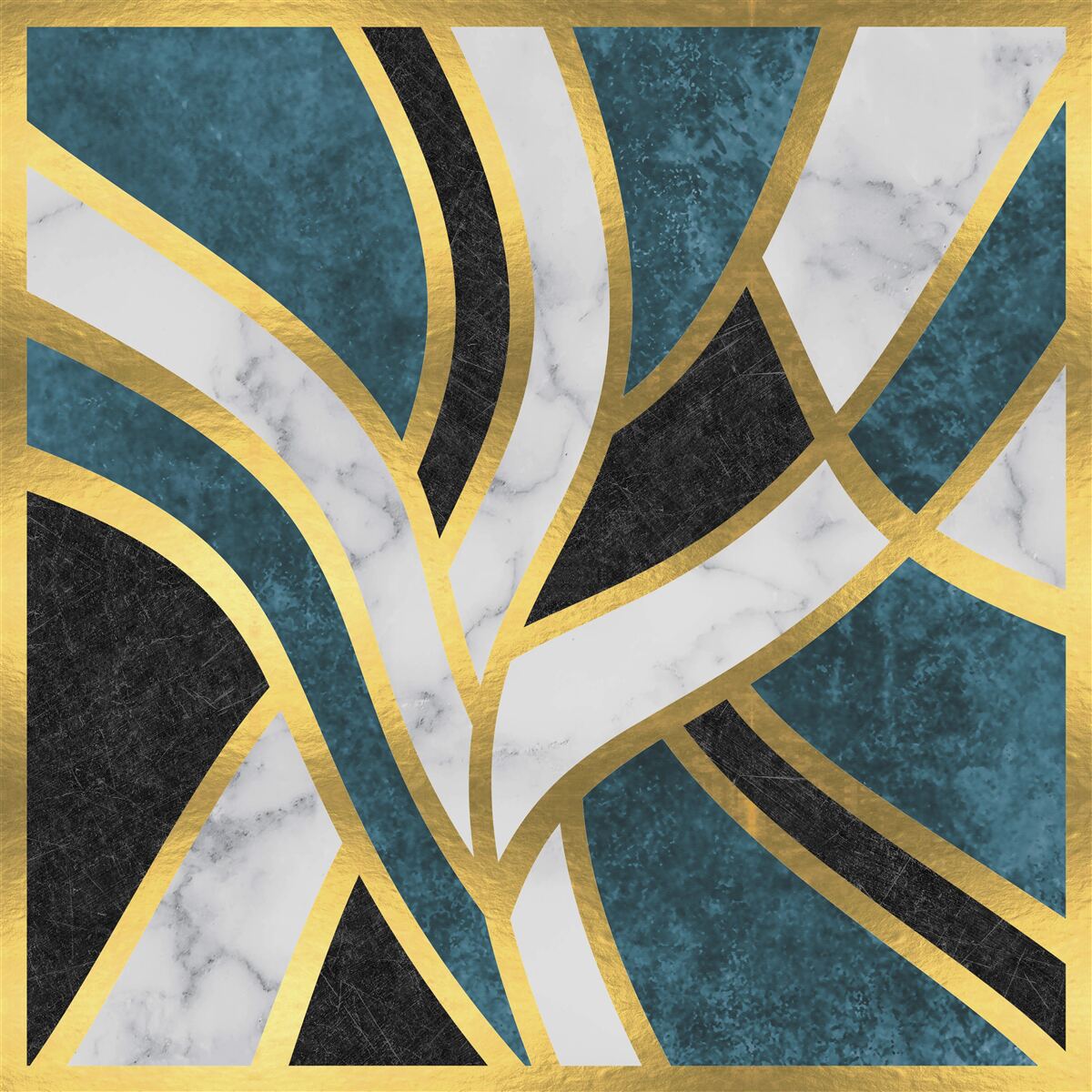 Фотошпалери золотисті, плавно окреслені фігури, що зустрічаються в центрі