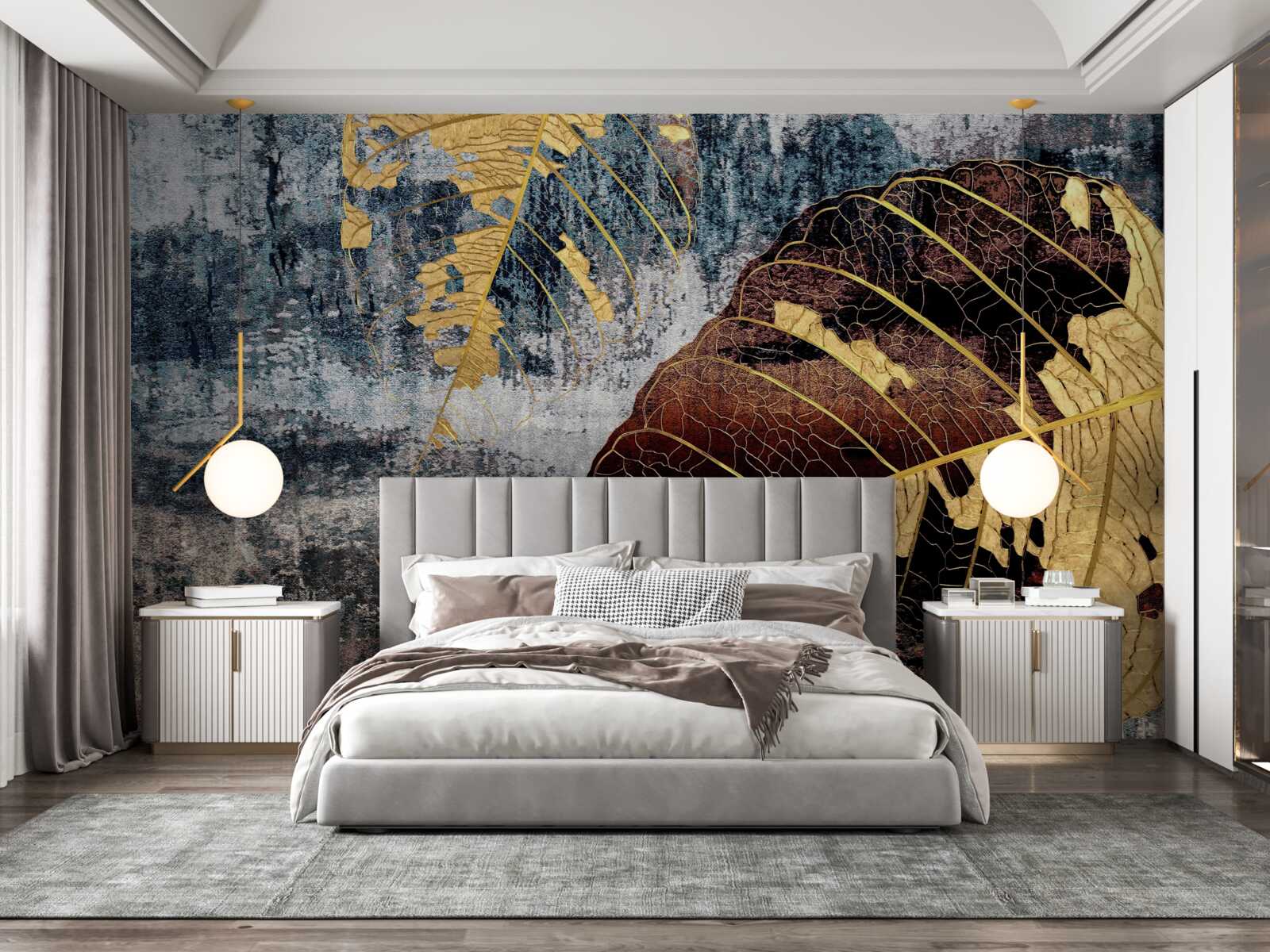 Фотошпалери осінній дощ над поверхнею води