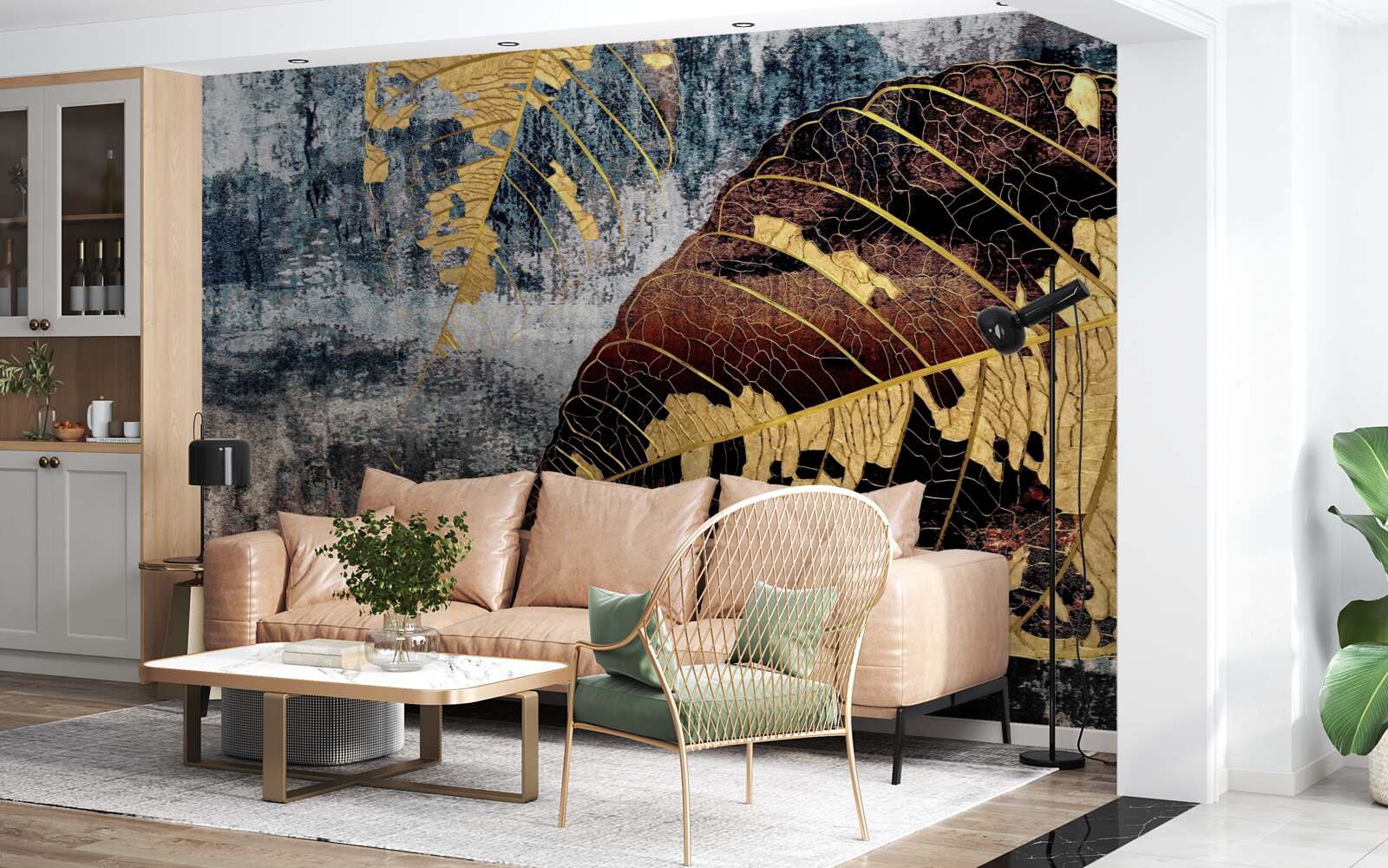 Фотошпалери осінній дощ над поверхнею води