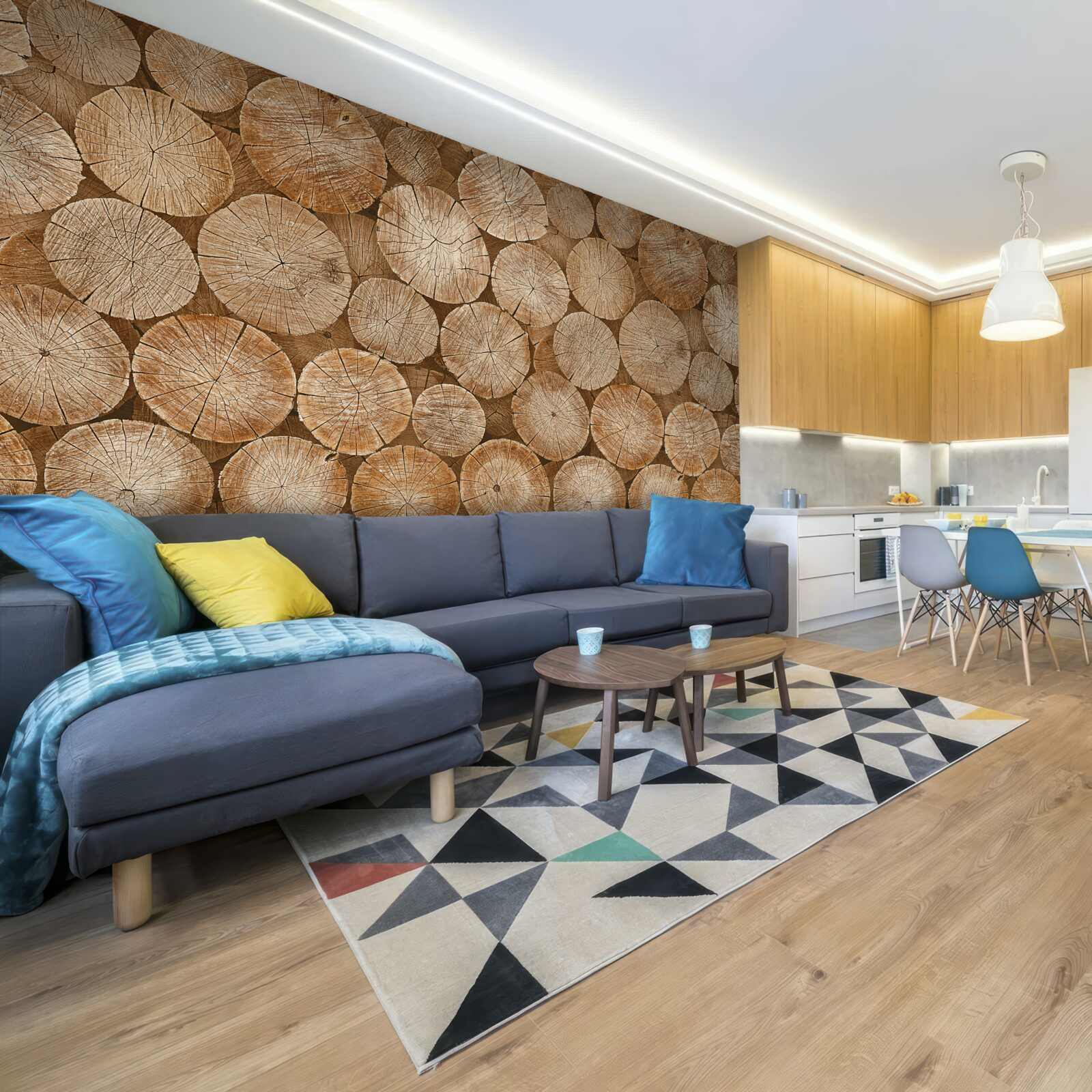 Фотошпалери купа заготовлених дров