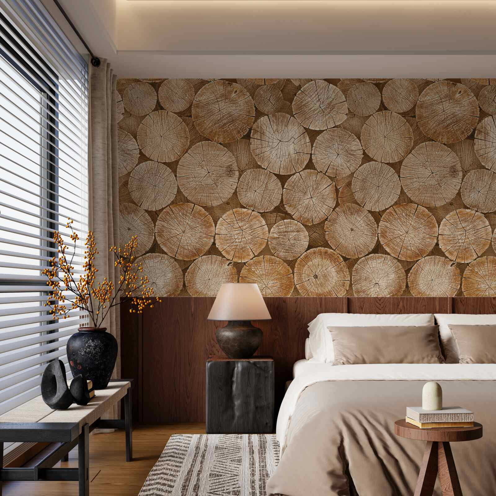 Фотошпалери купа заготовлених дров