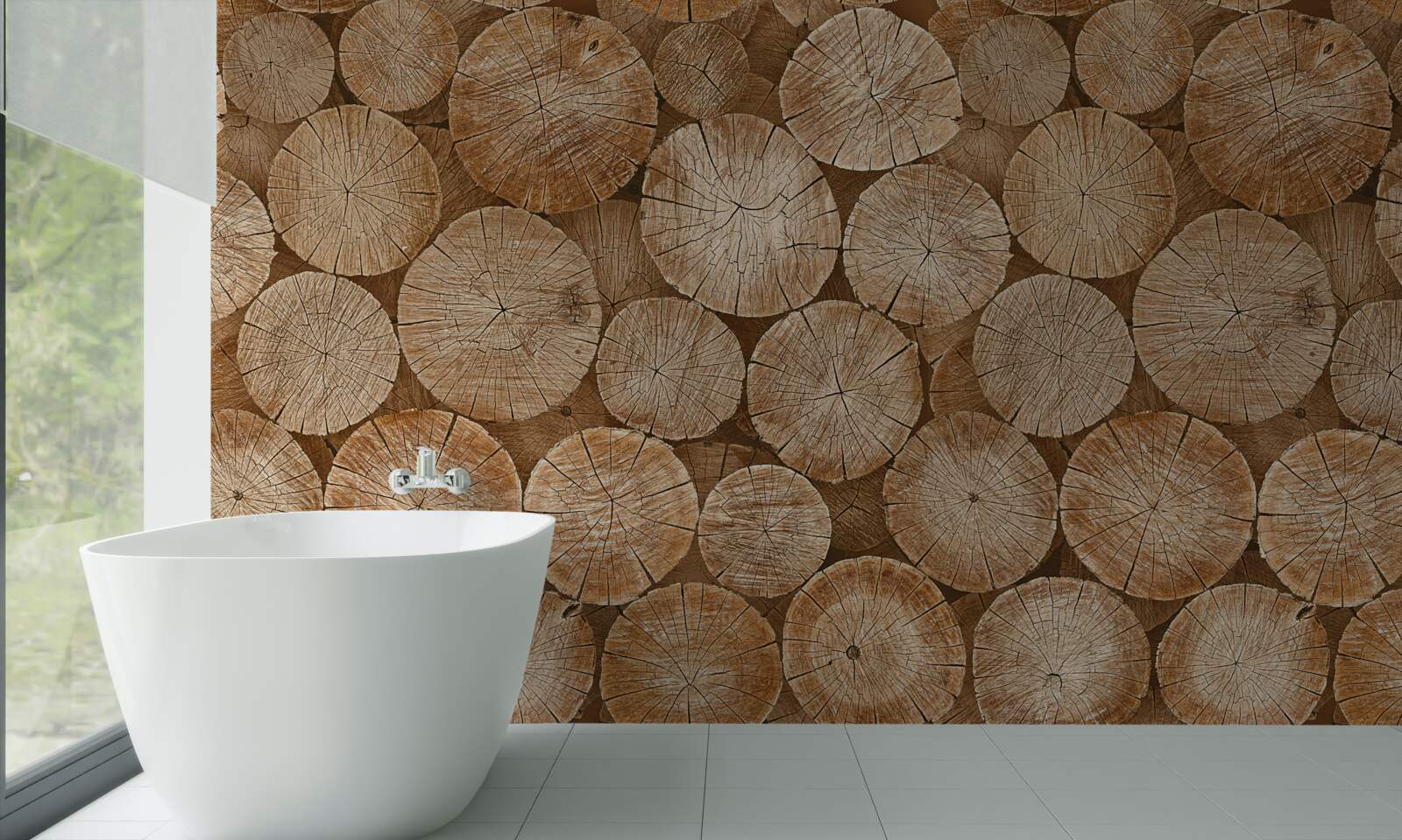 Фотошпалери купа заготовлених дров