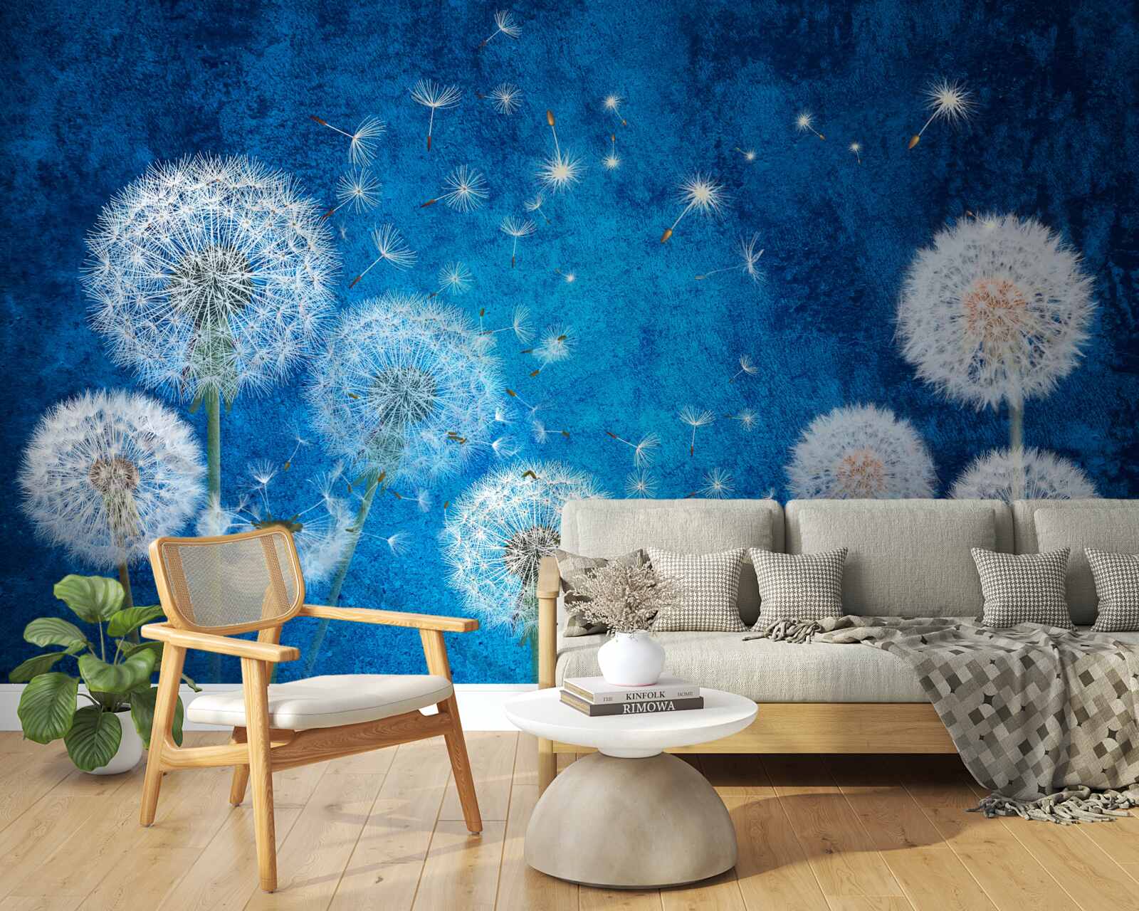 Фотошпалери зоряне небо всіяне кульбабами