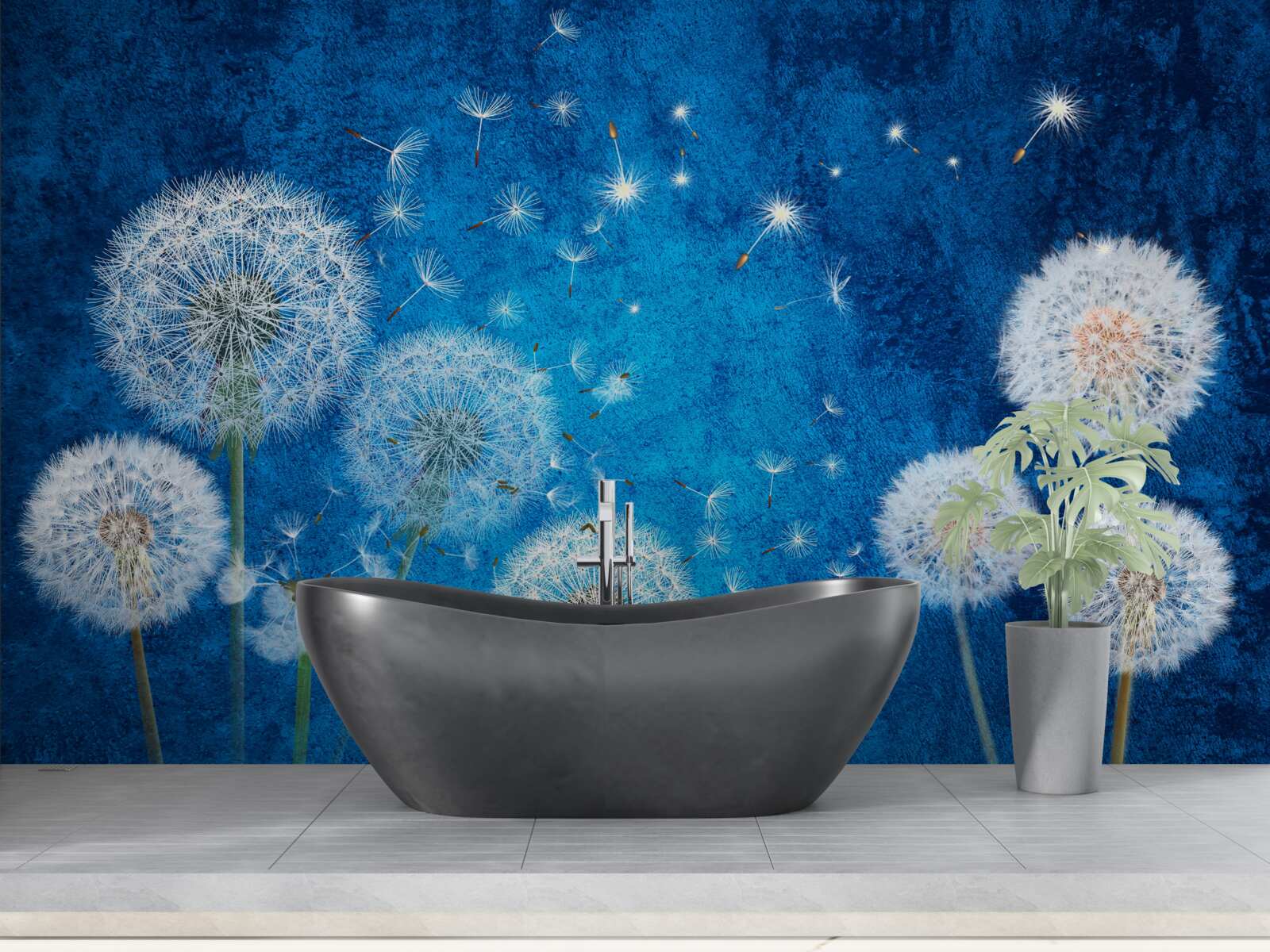 Фотошпалери зоряне небо всіяне кульбабами