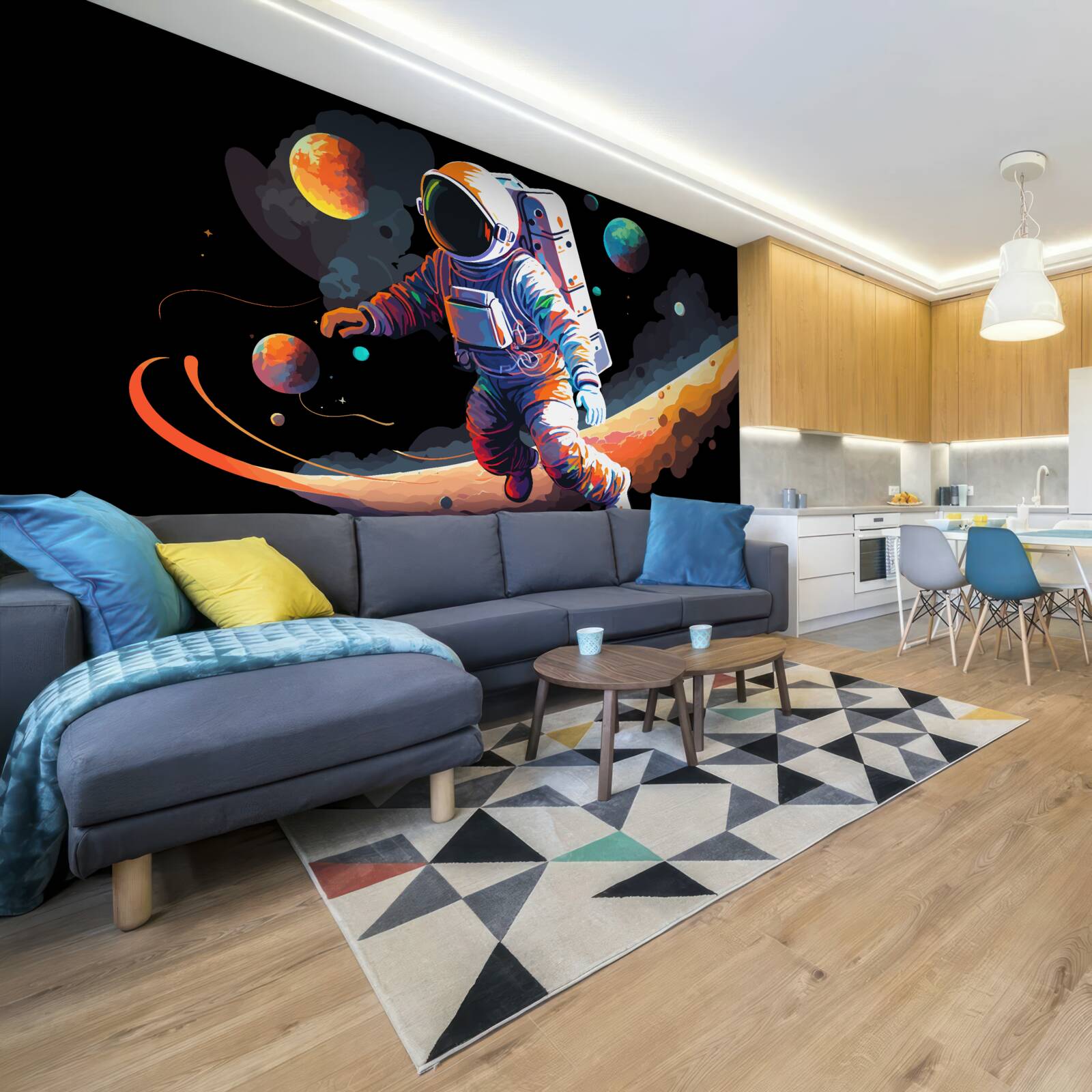 Фотошпалери астронавт у Всесвіті