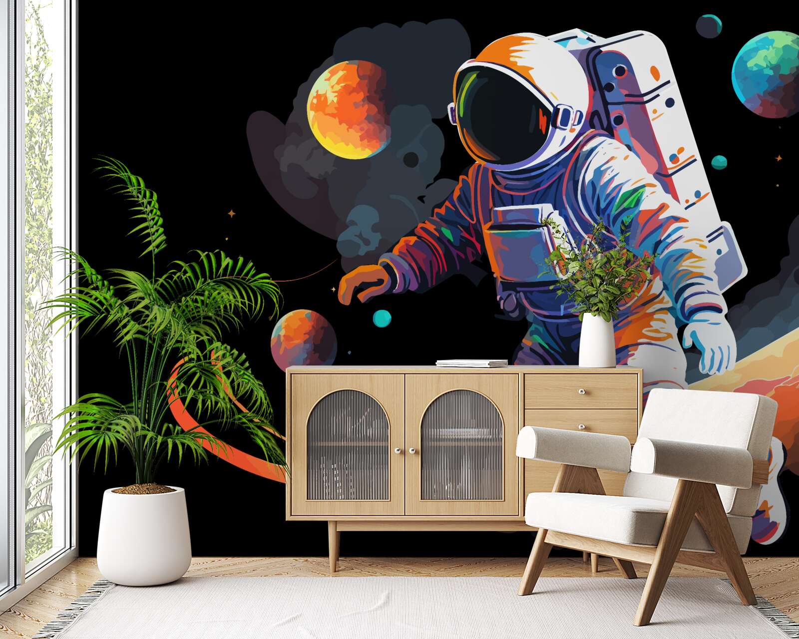 Фотошпалери астронавт у Всесвіті