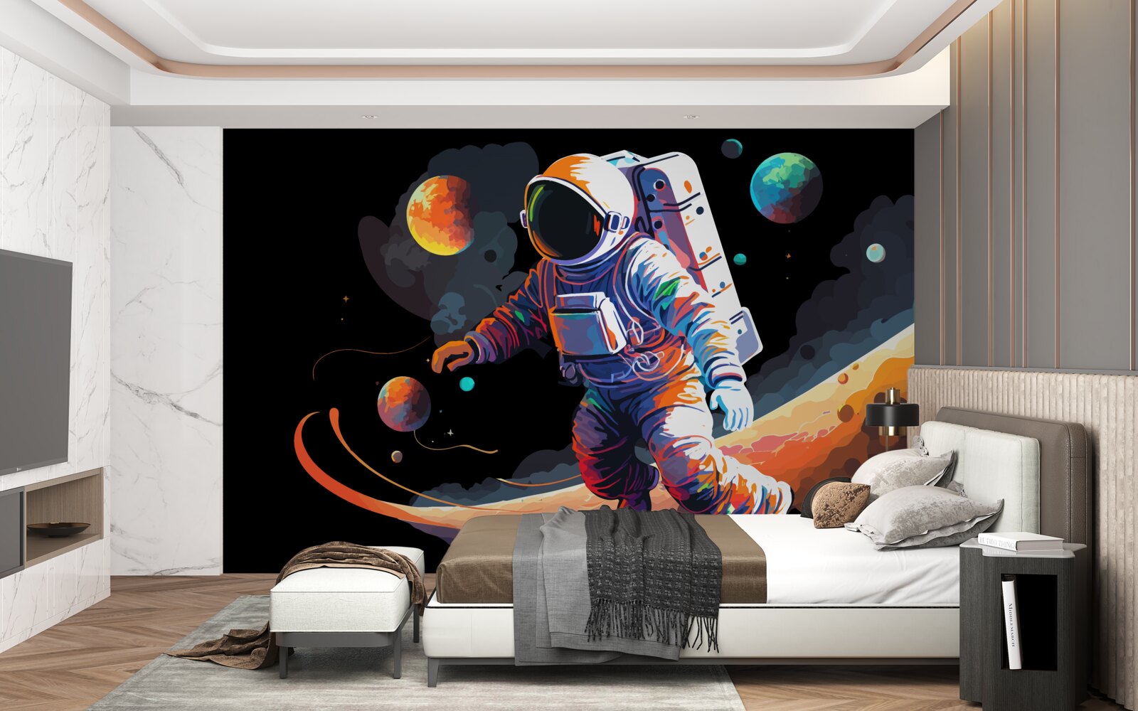 Фотошпалери астронавт у Всесвіті