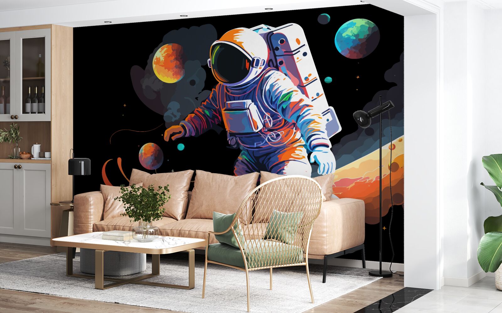 Фотошпалери астронавт у Всесвіті