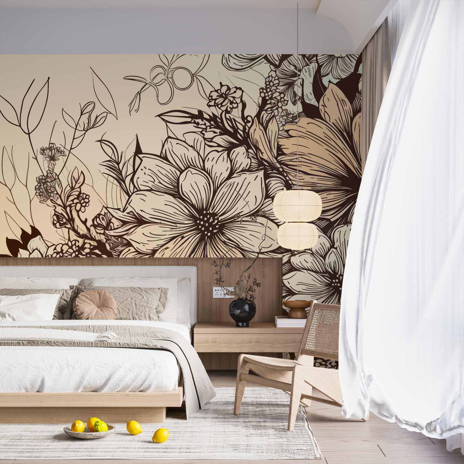 Фотошпалери тропічні квіти, наповнені кольором