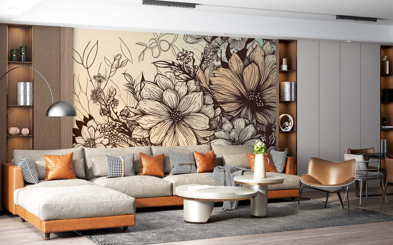 Фотошпалери тропічні квіти, наповнені кольором