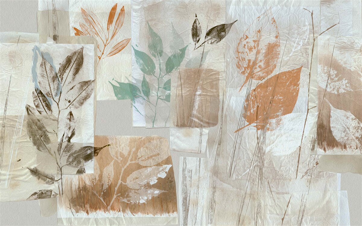 Фотошпалери виявлення квітів і листя за допомогою фарби