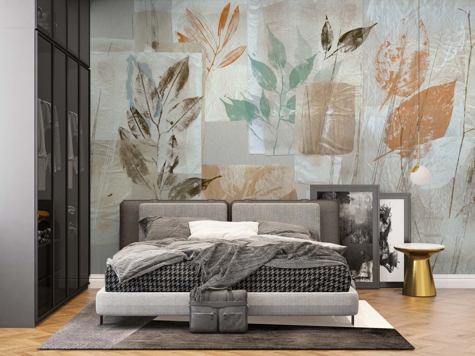 Фотошпалери виявлення квітів і листя за допомогою фарби