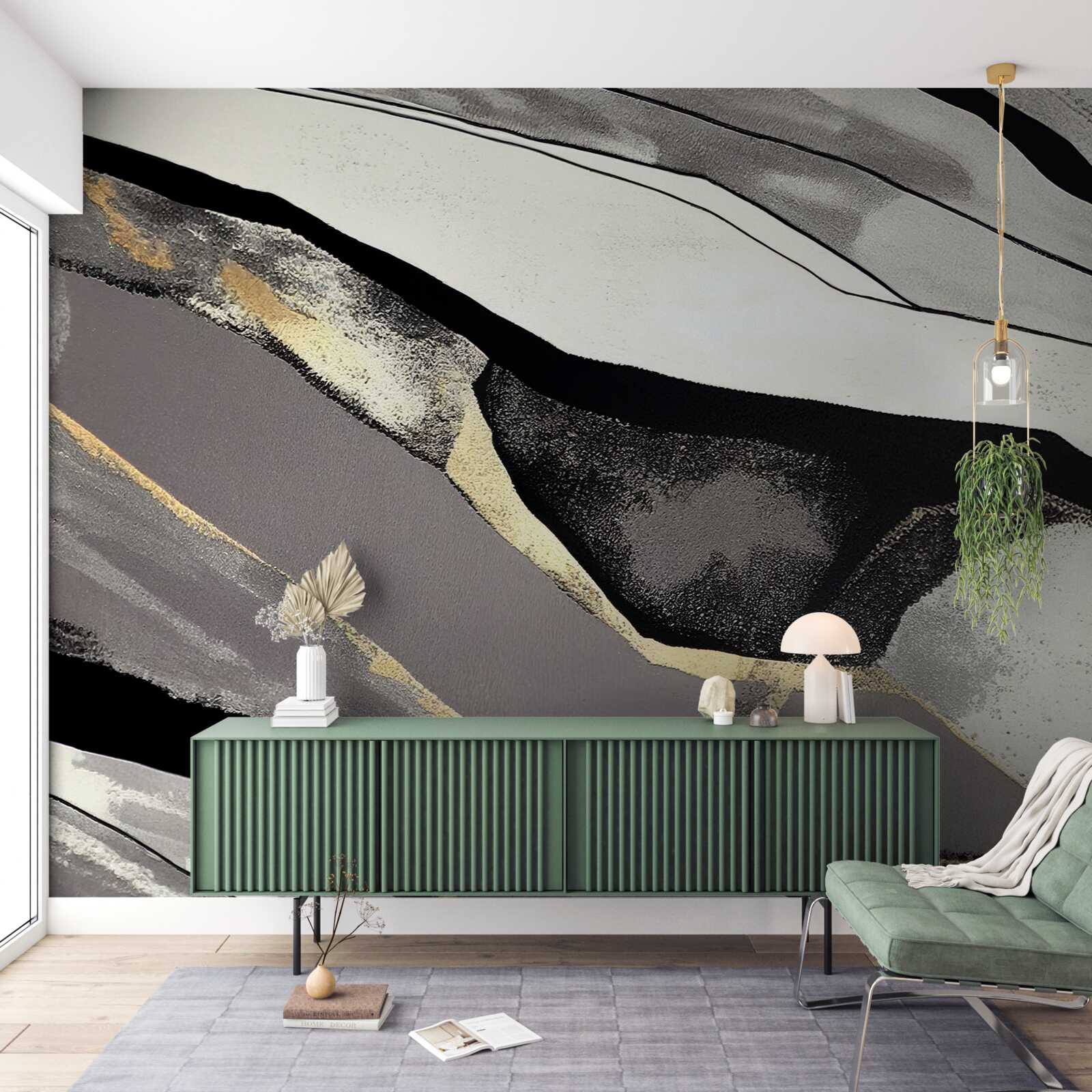 Фотошпалери непокірні гірські вершини, одягнені в чорне