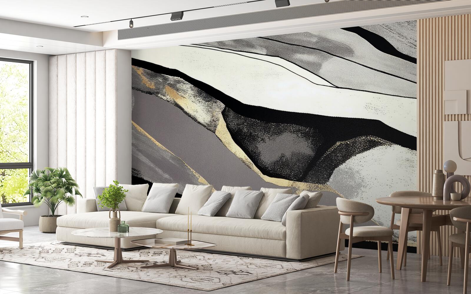 Фотошпалери непокірні гірські вершини, одягнені в чорне