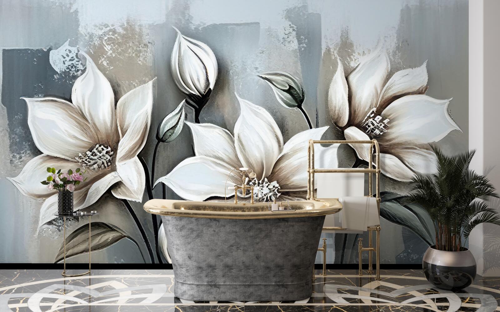 Фотошпалери букет містить білі квіти