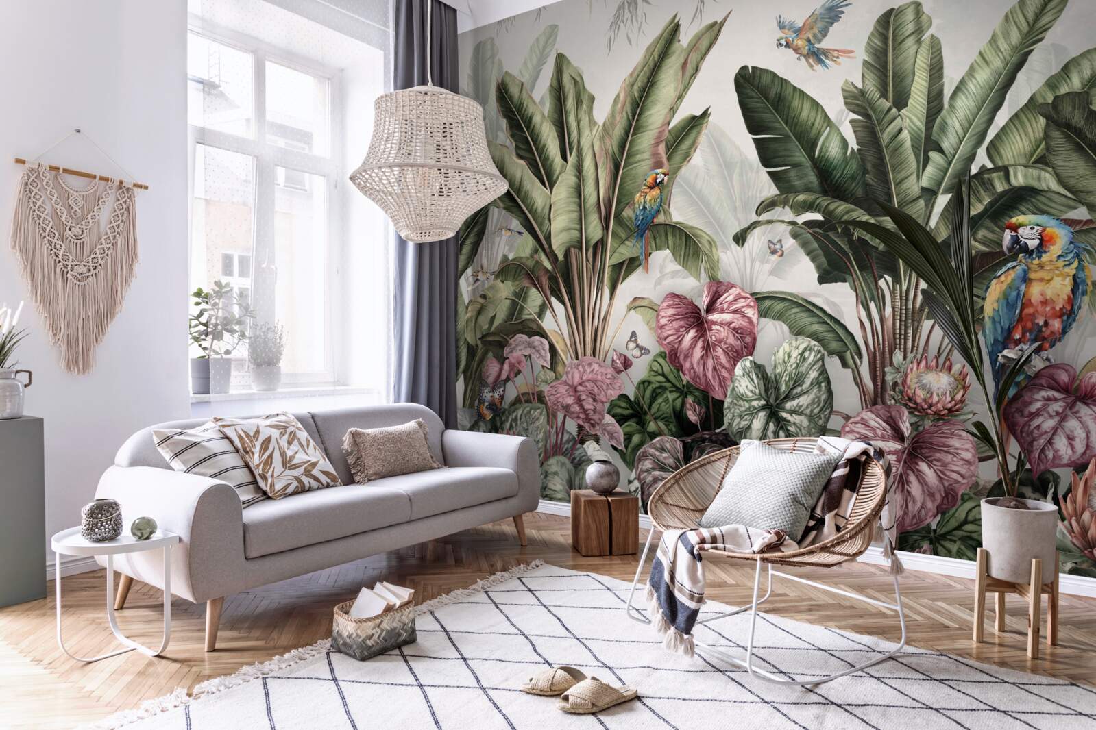 Фотошпалери найкращі овочі в джунглях і папуга