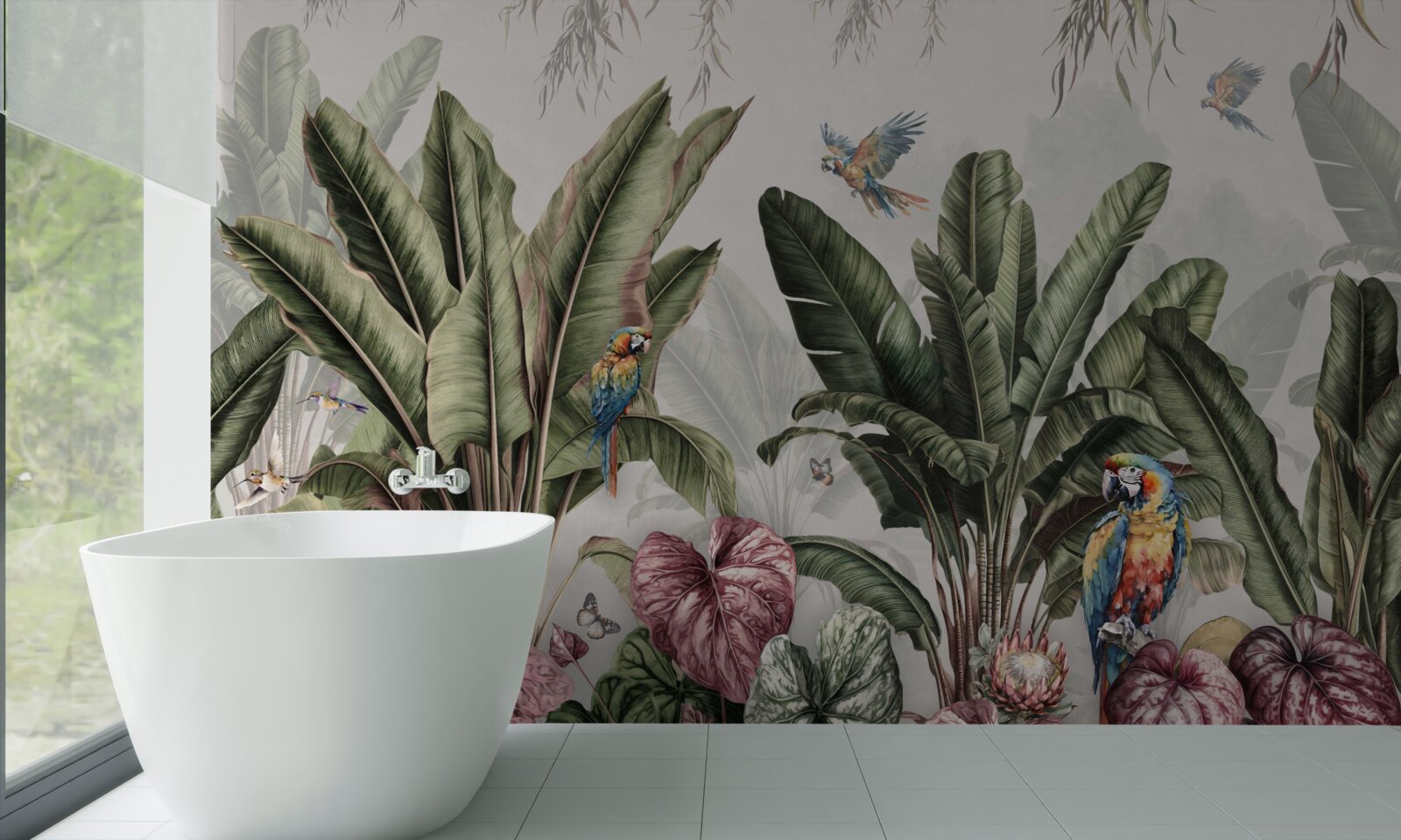 Фотошпалери найкращі овочі в джунглях і папуга