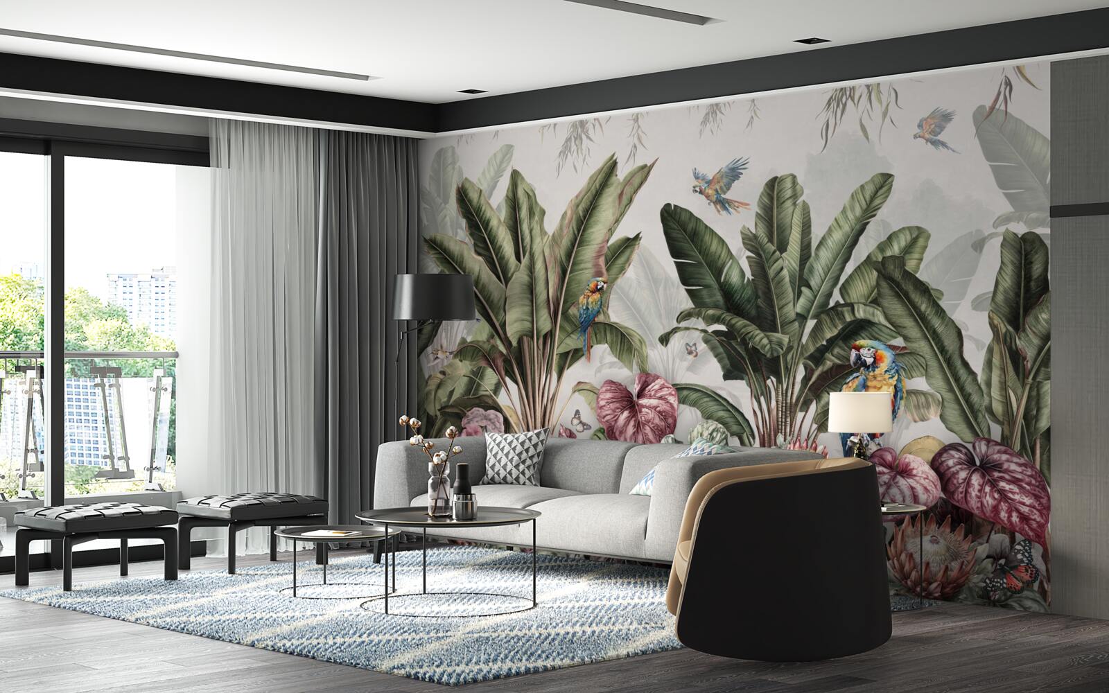 Фотошпалери найкращі овочі в джунглях і папуга