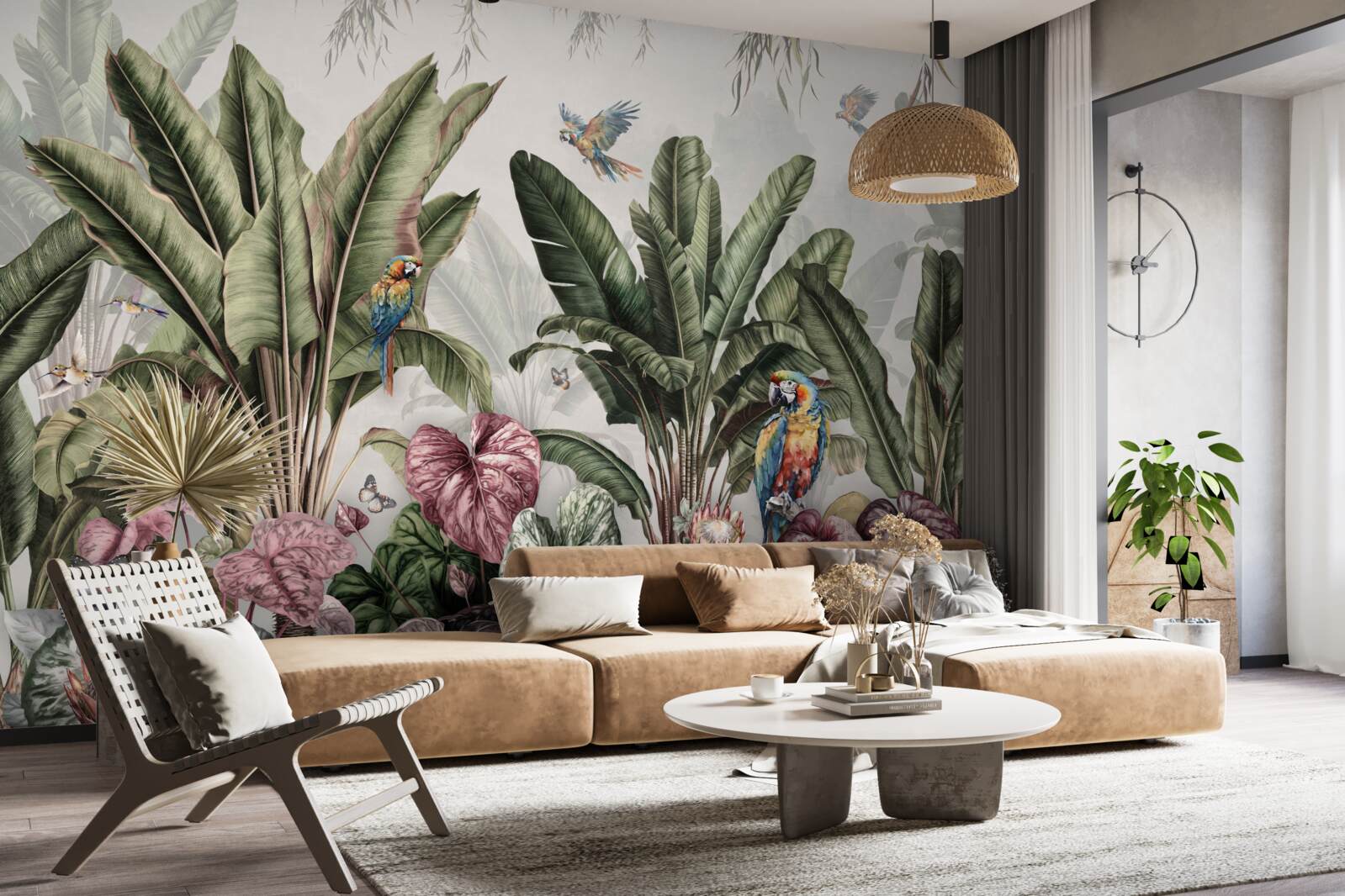 Фотошпалери найкращі овочі в джунглях і папуга