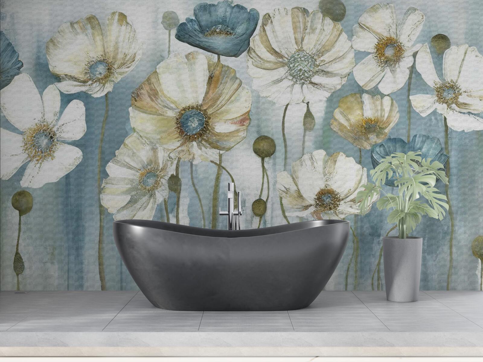 Фотошпалери стрункі маки різних відтінків