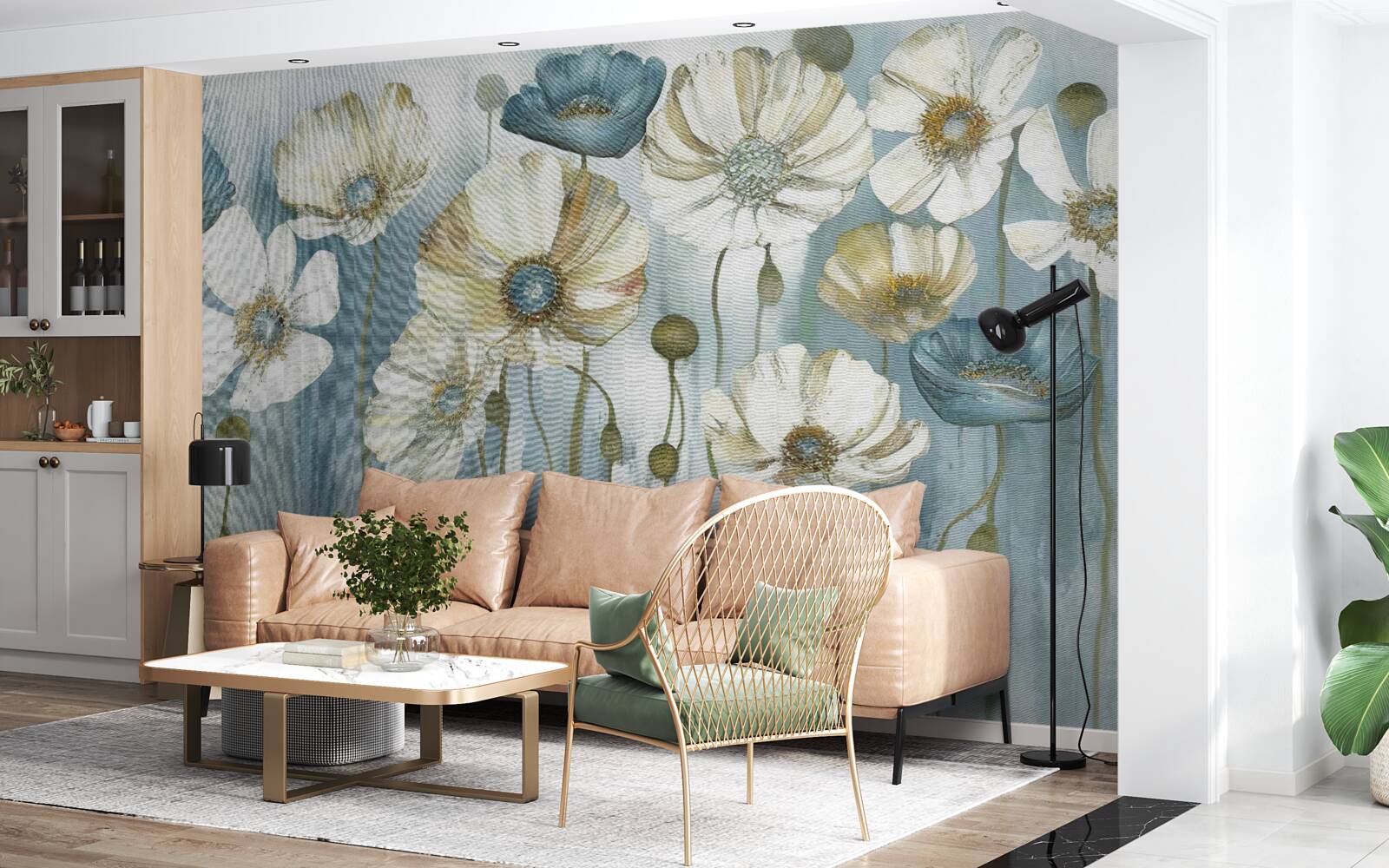 Фотошпалери стрункі маки різних відтінків