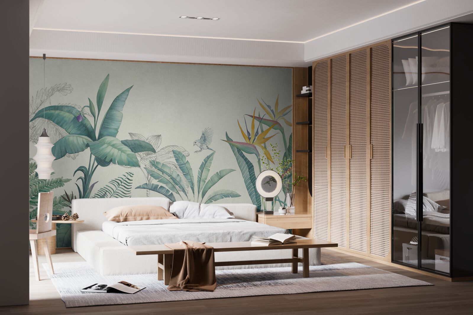 Фотошпалери флора зелених джунглів