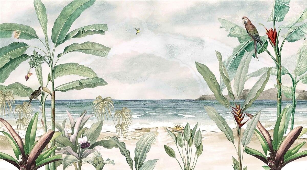 Фотошпалери тропічні береги та спокійні хвилі